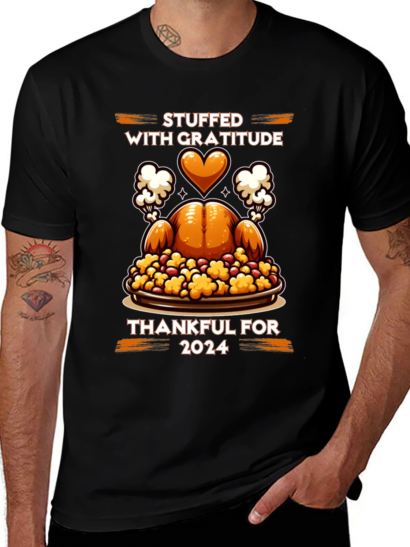 Stuffed with Gratitude Thanksgiving 2024 T-Shirt