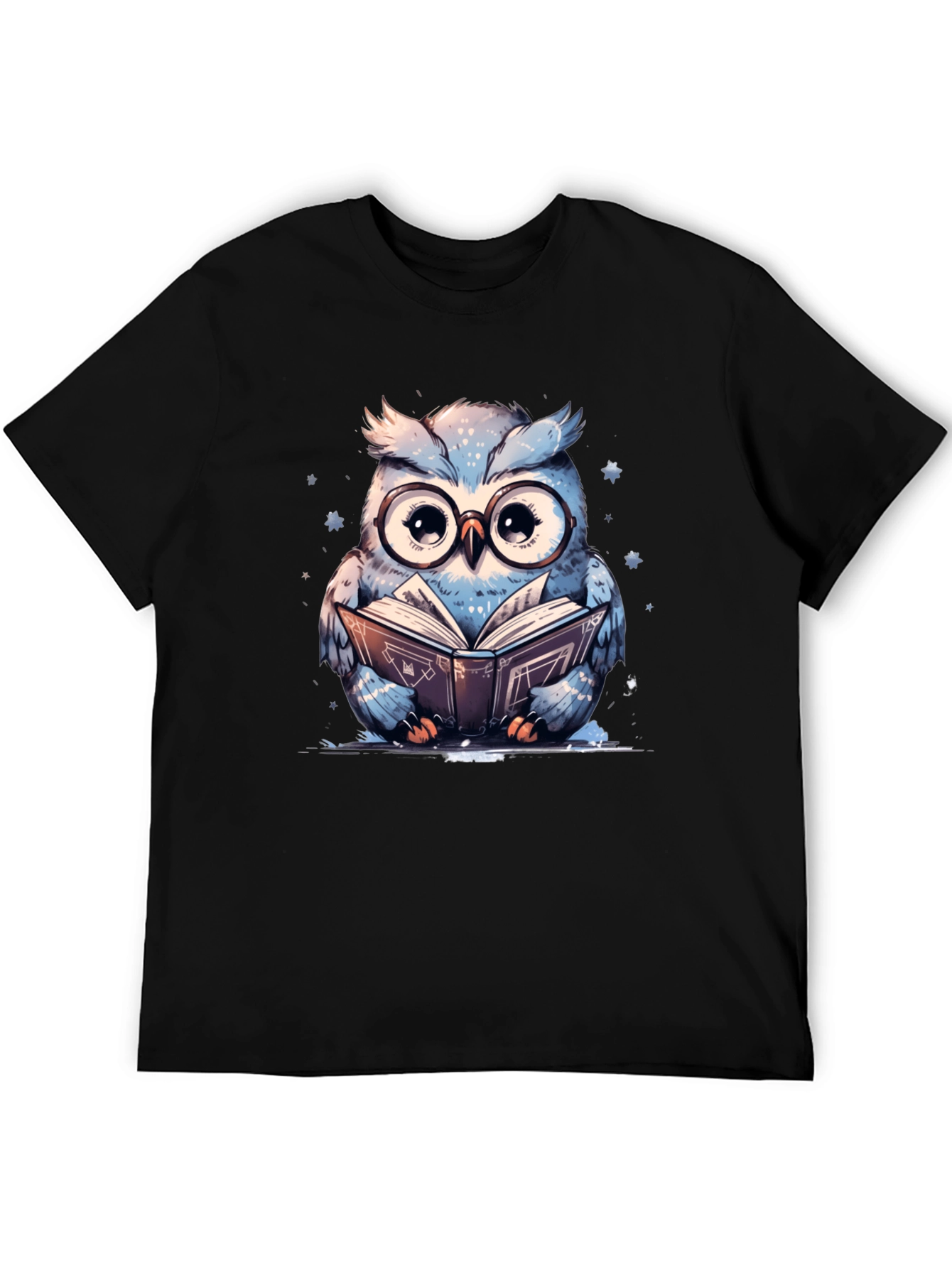 Owl Reading Book T-Shirt - Cute Animal Graphic Tee