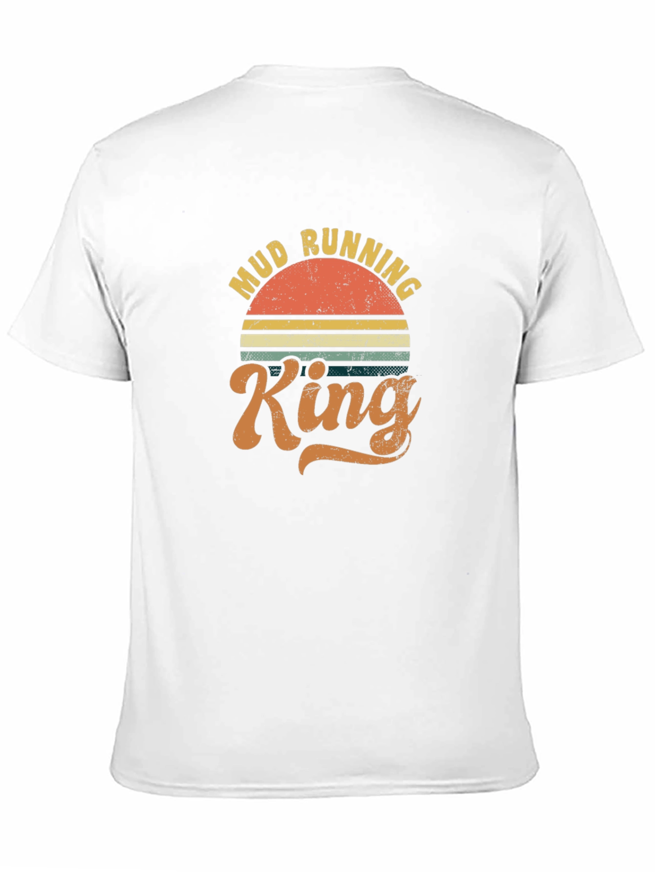Mud Running King Retro Graphic Tee - Black
