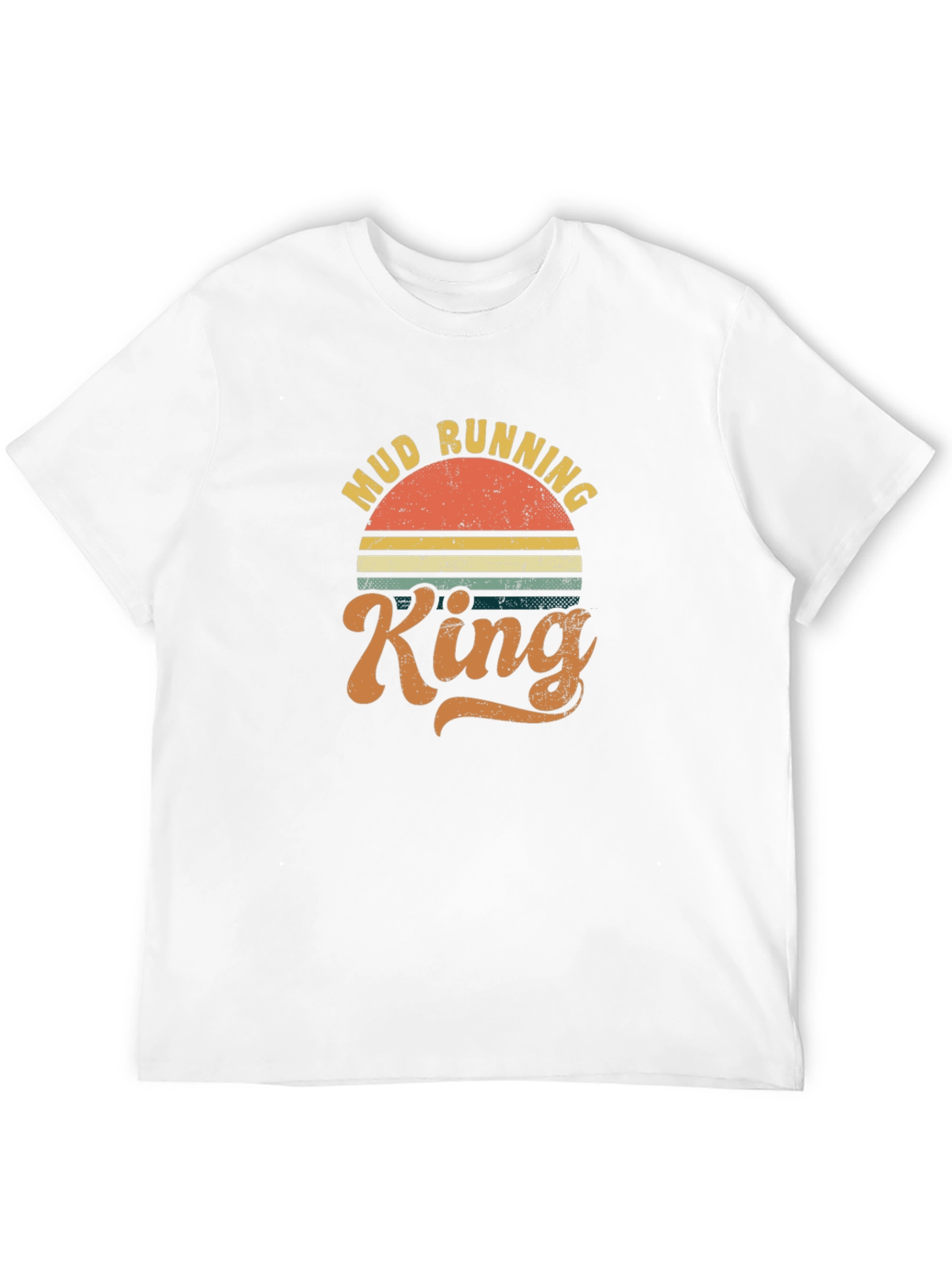 Mud Running King Retro Graphic Tee - Black