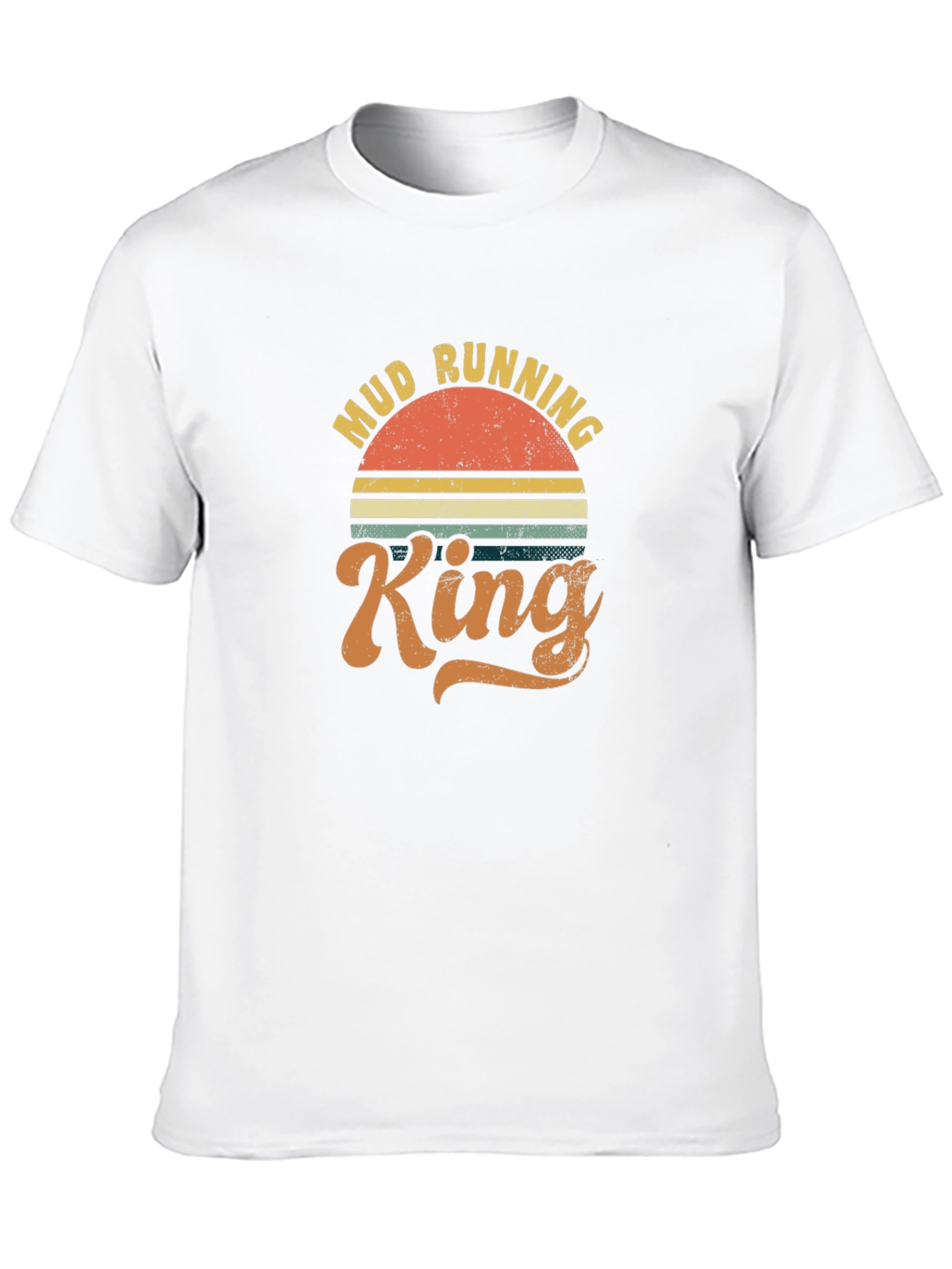 Mud Running King Retro Graphic Tee - Black