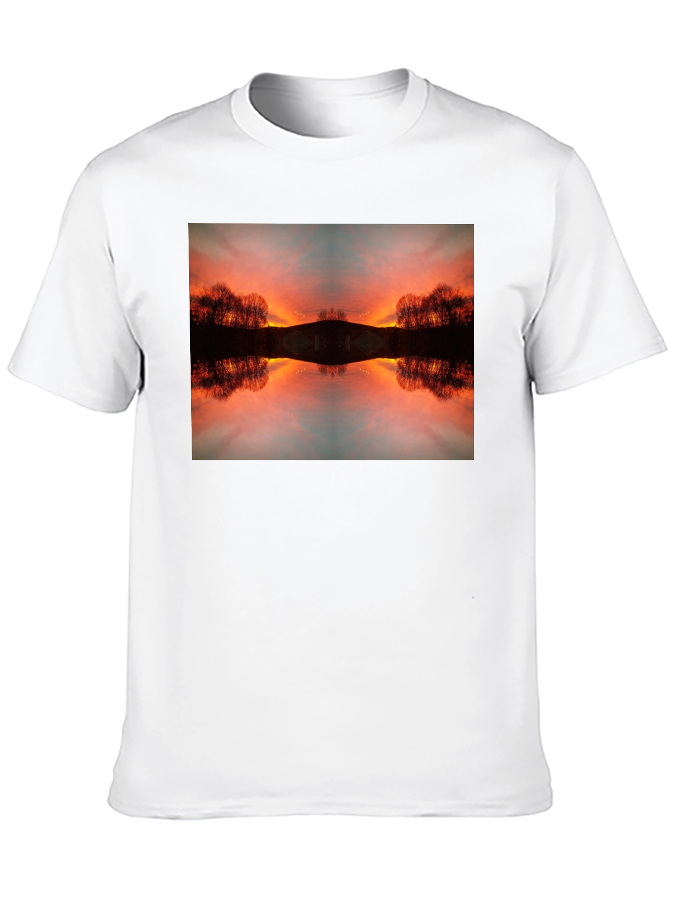 Sunset Reflection Graphic Tee - Black