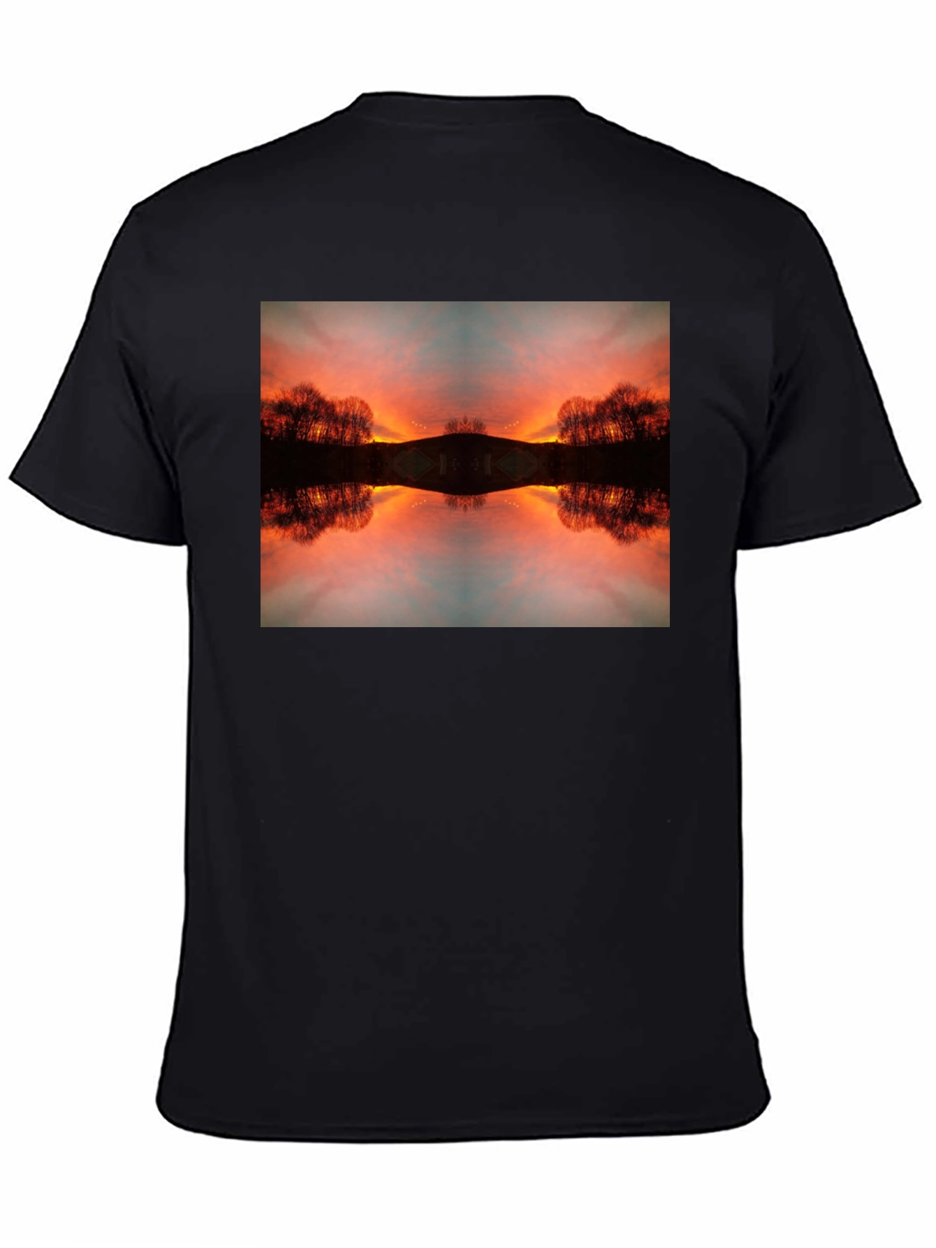 Sunset Reflection Graphic Tee - Black