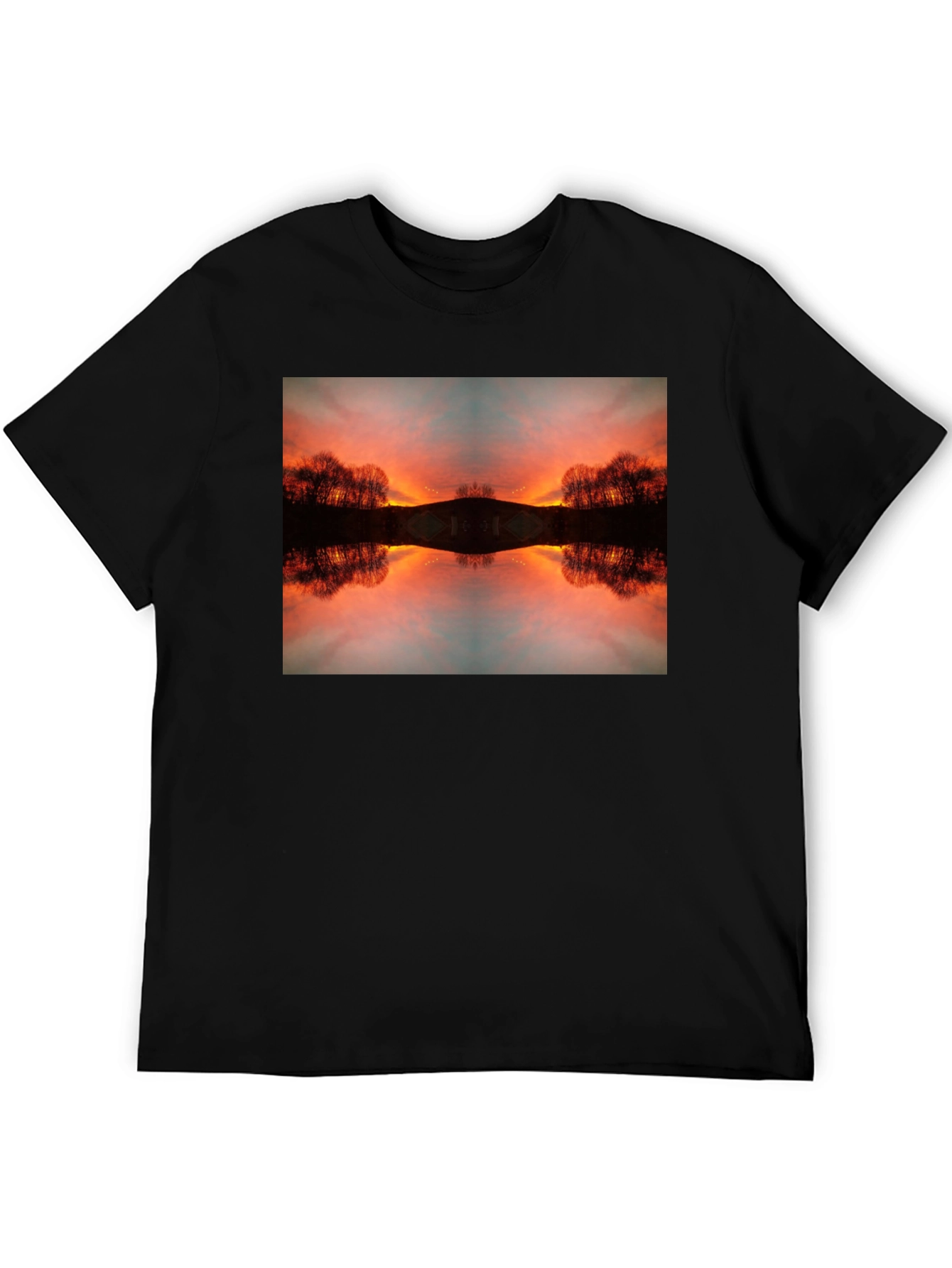 Sunset Reflection Graphic Tee - Black