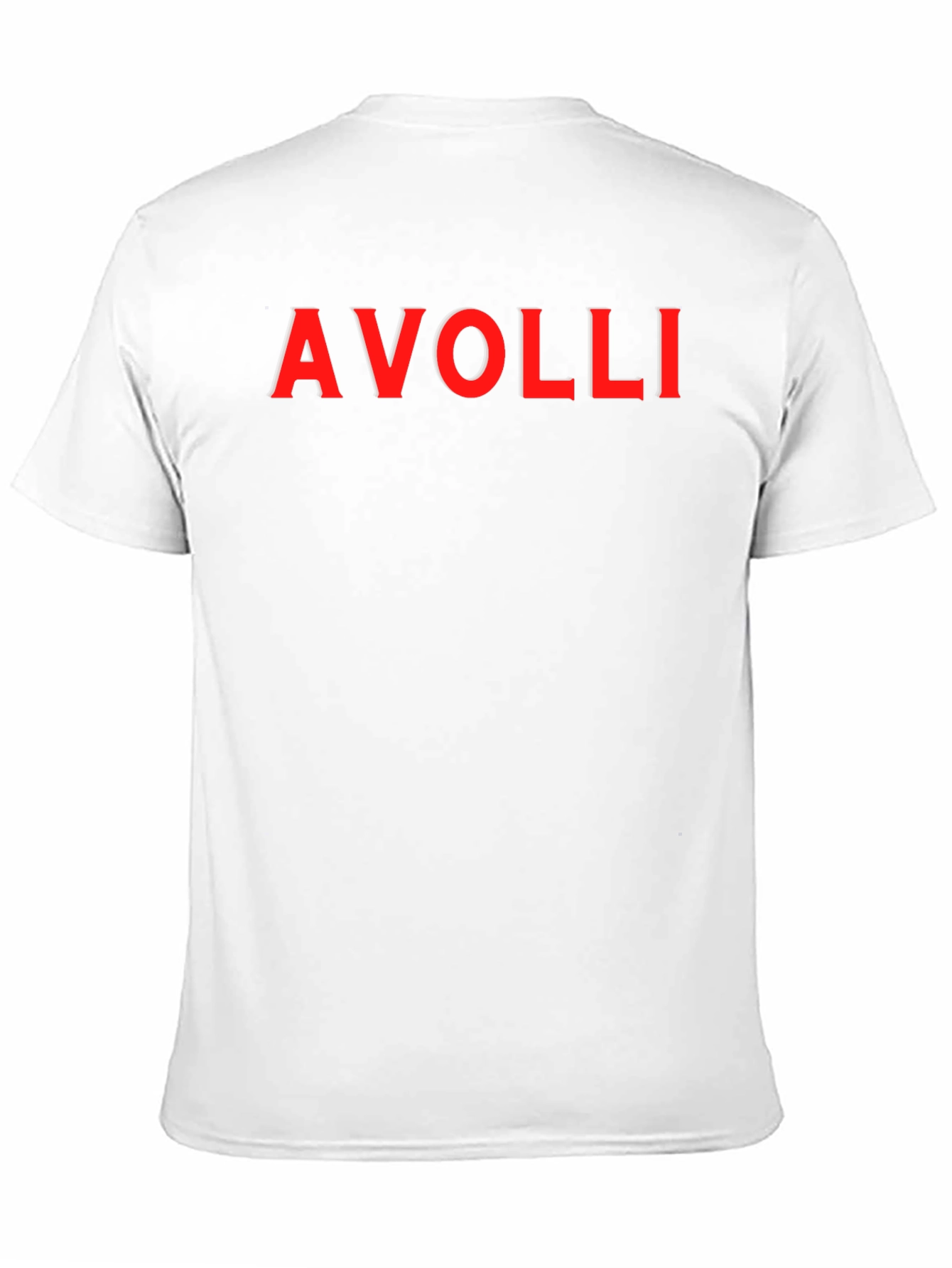 AVOLLI Red Logo Black Short Sleeve Tee