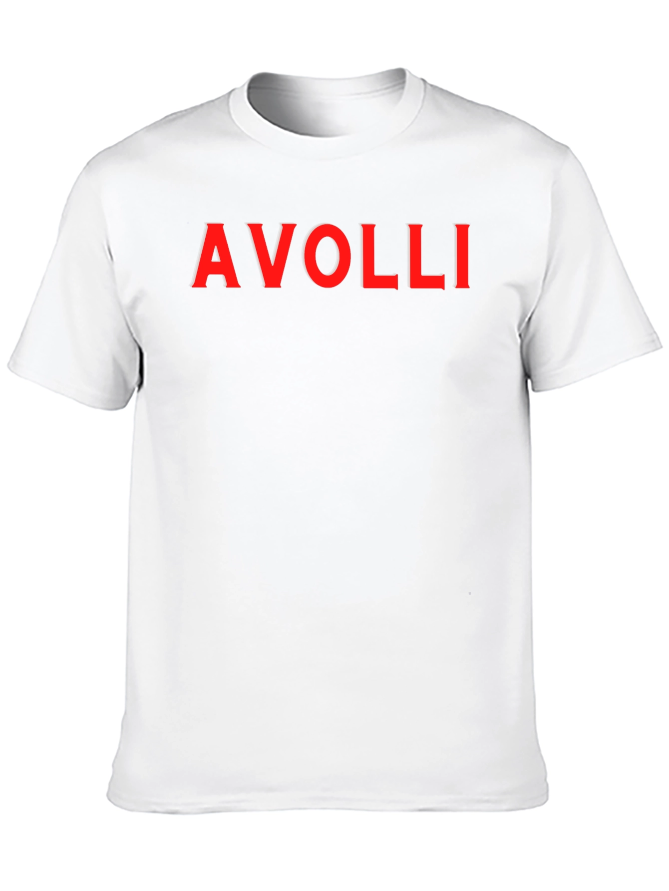 AVOLLI Red Logo Black Short Sleeve Tee