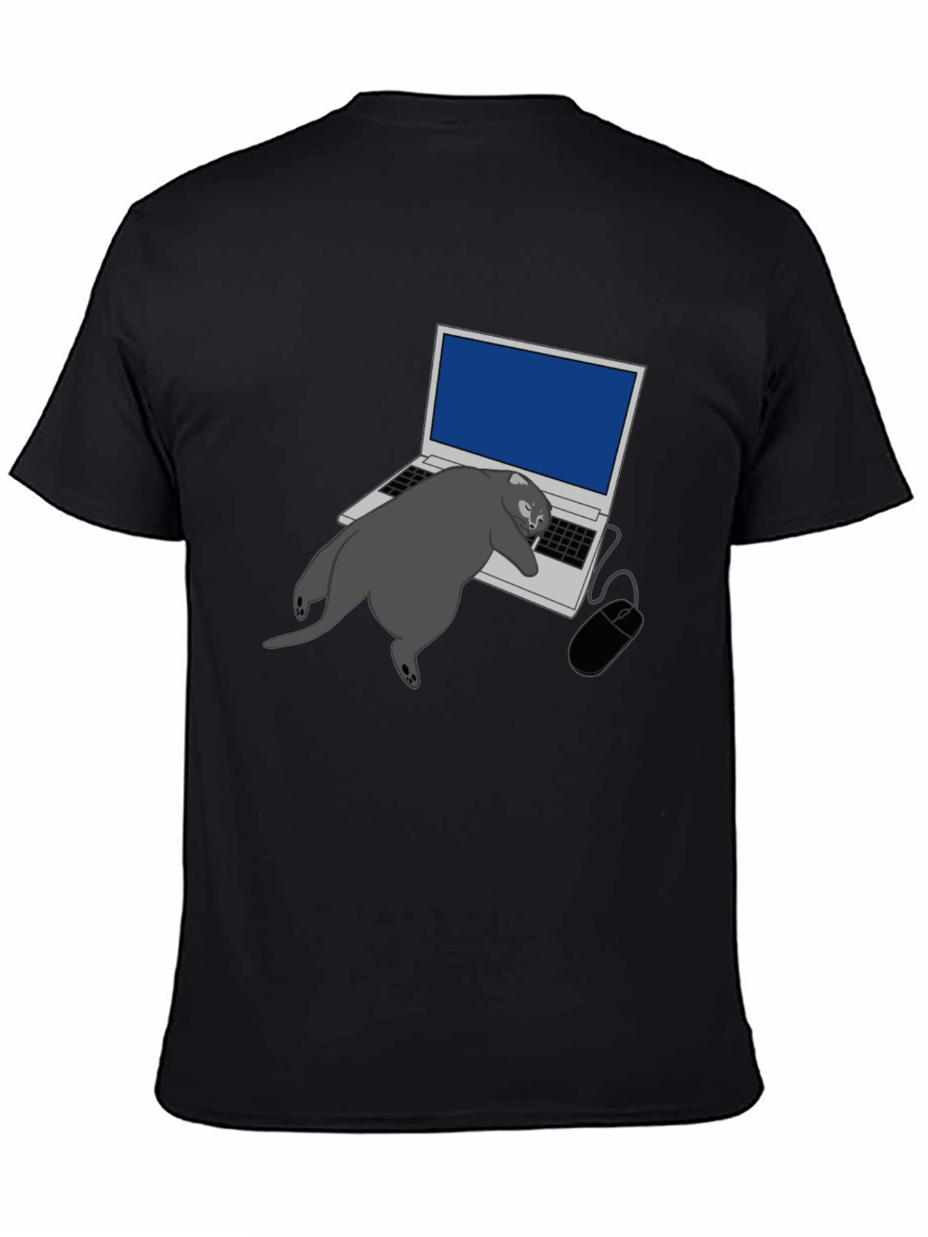 Cat Nap Laptop Graphic Tee