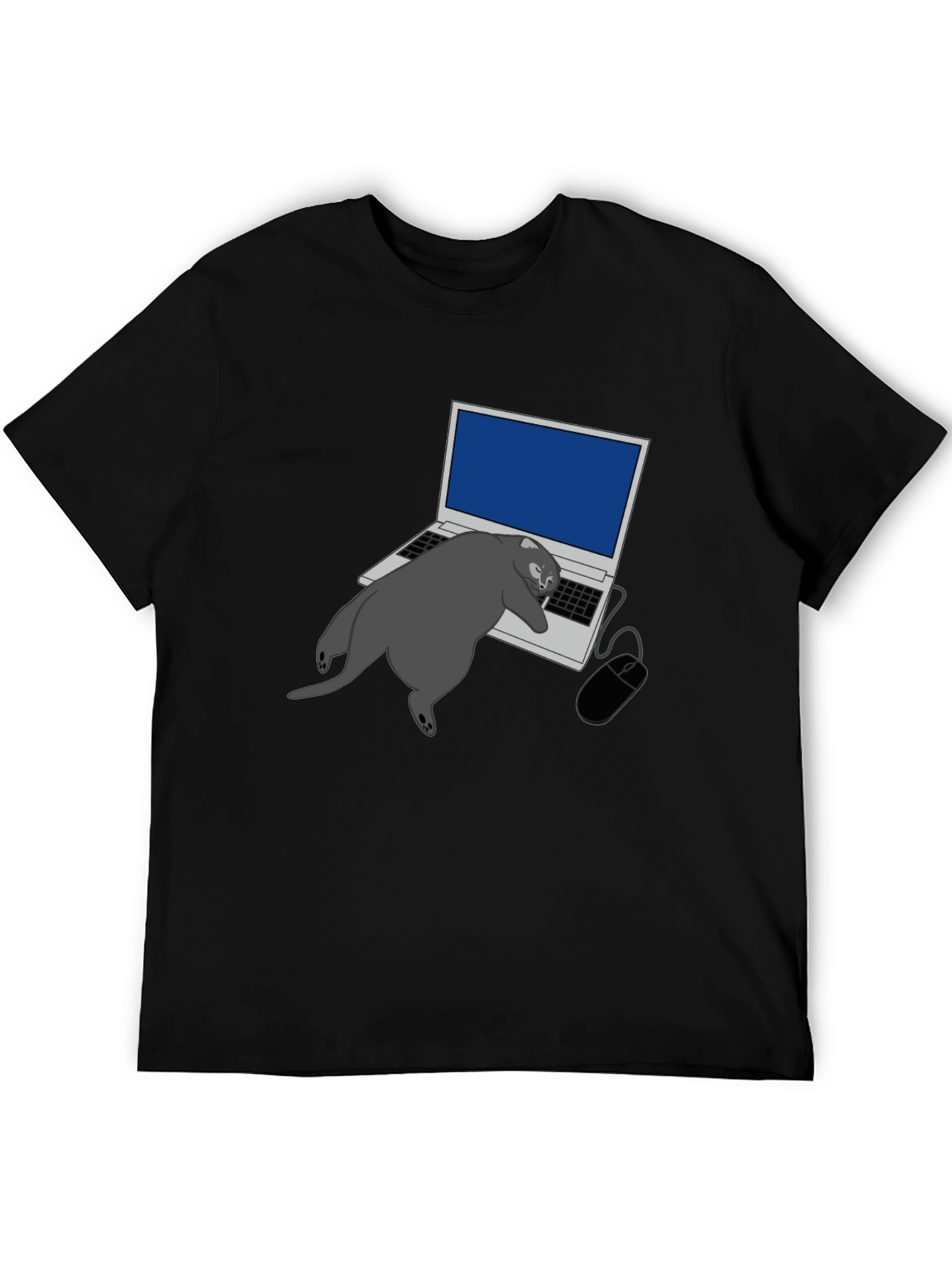 Cat Nap Laptop Graphic Tee
