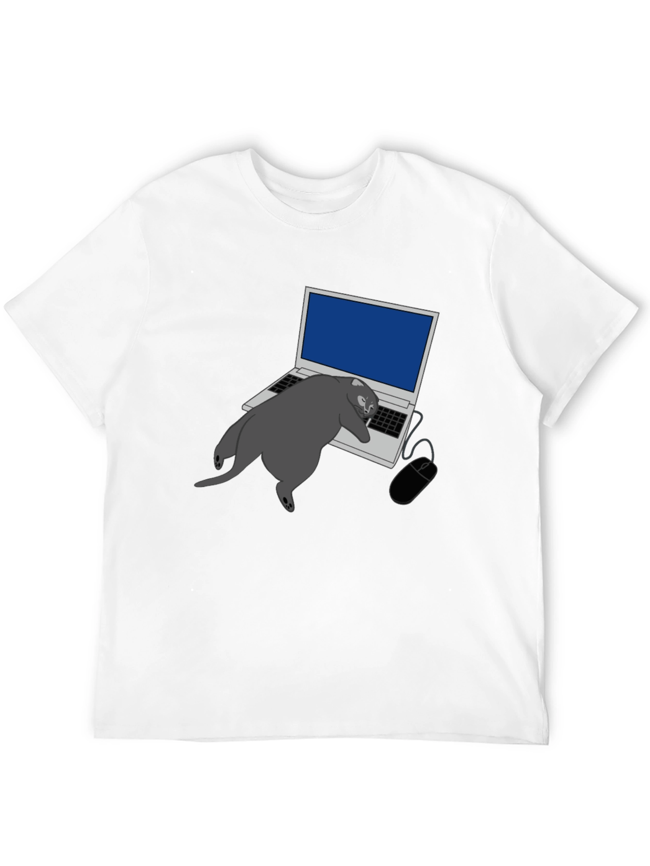 Cat Nap Laptop Graphic Tee
