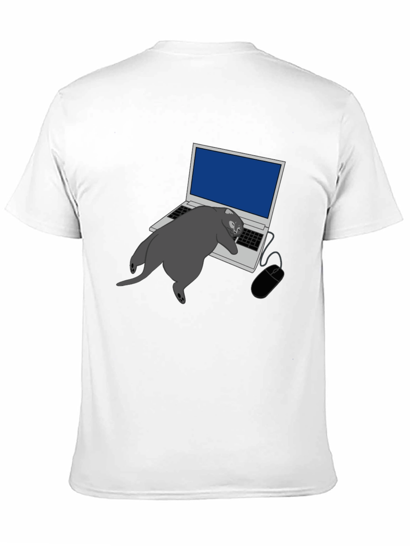 Cat Nap Laptop Graphic Tee
