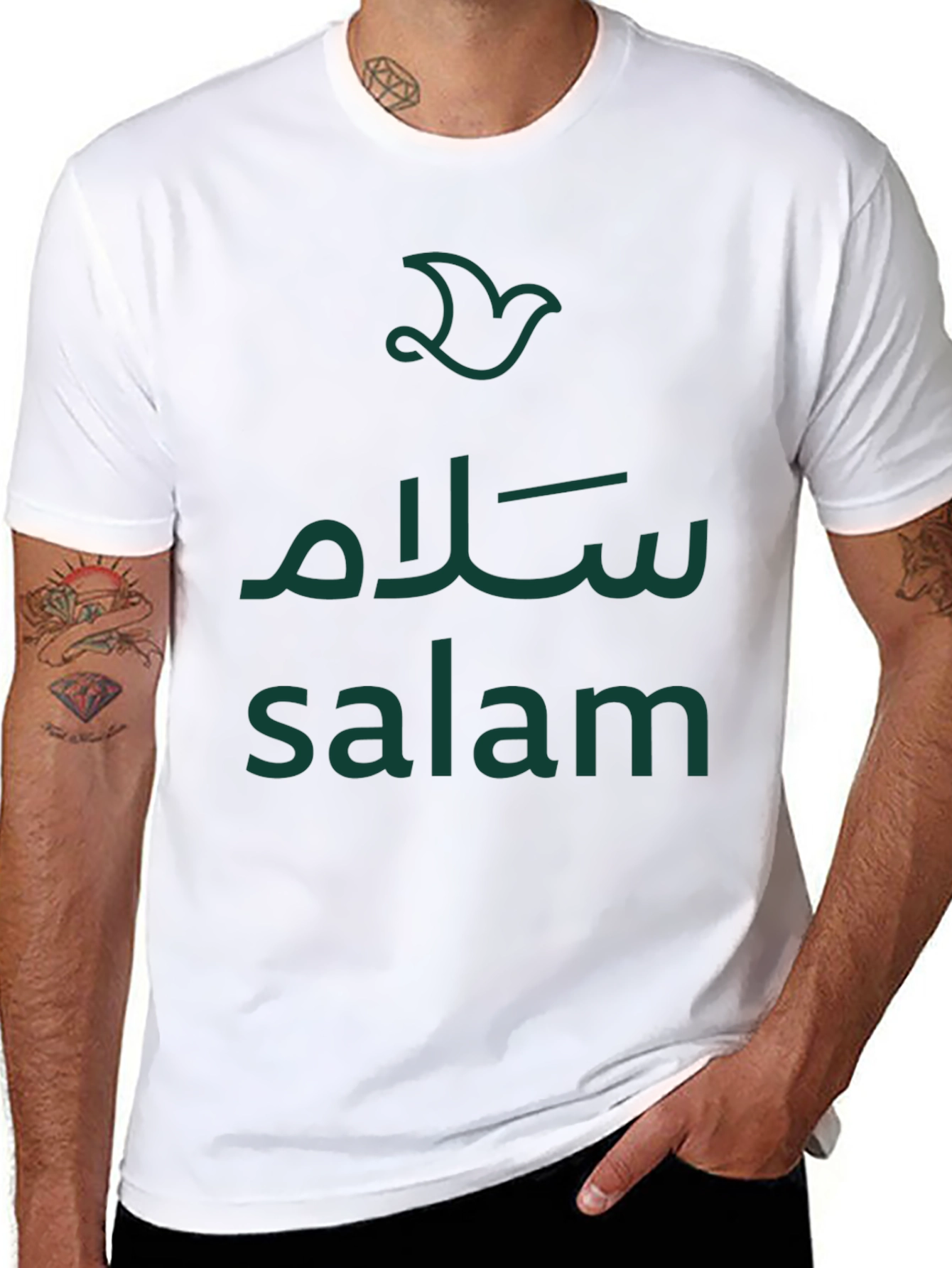 Salam T-Shirt - Peace Dove Design