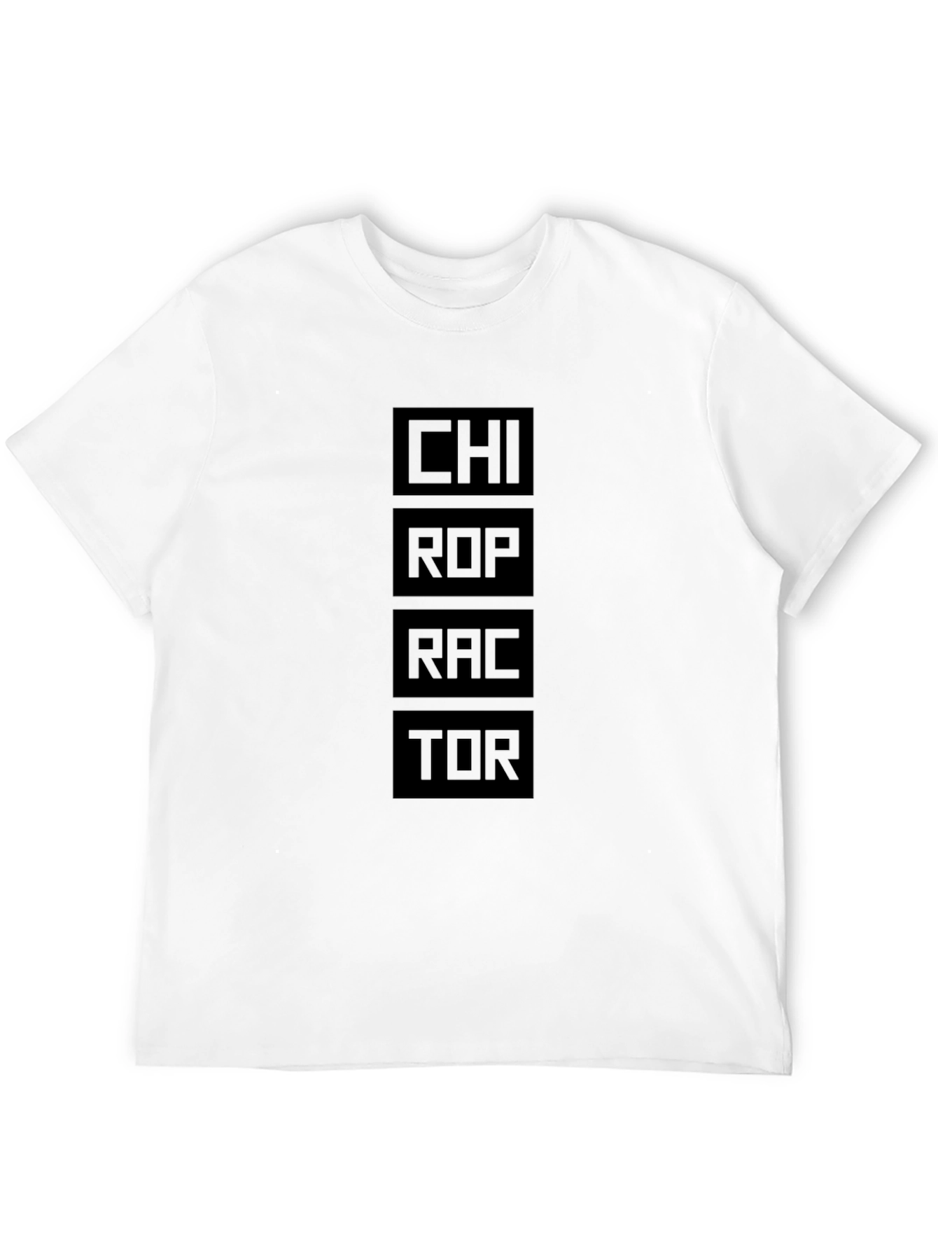 Chiropractor Text T-Shirt - Black