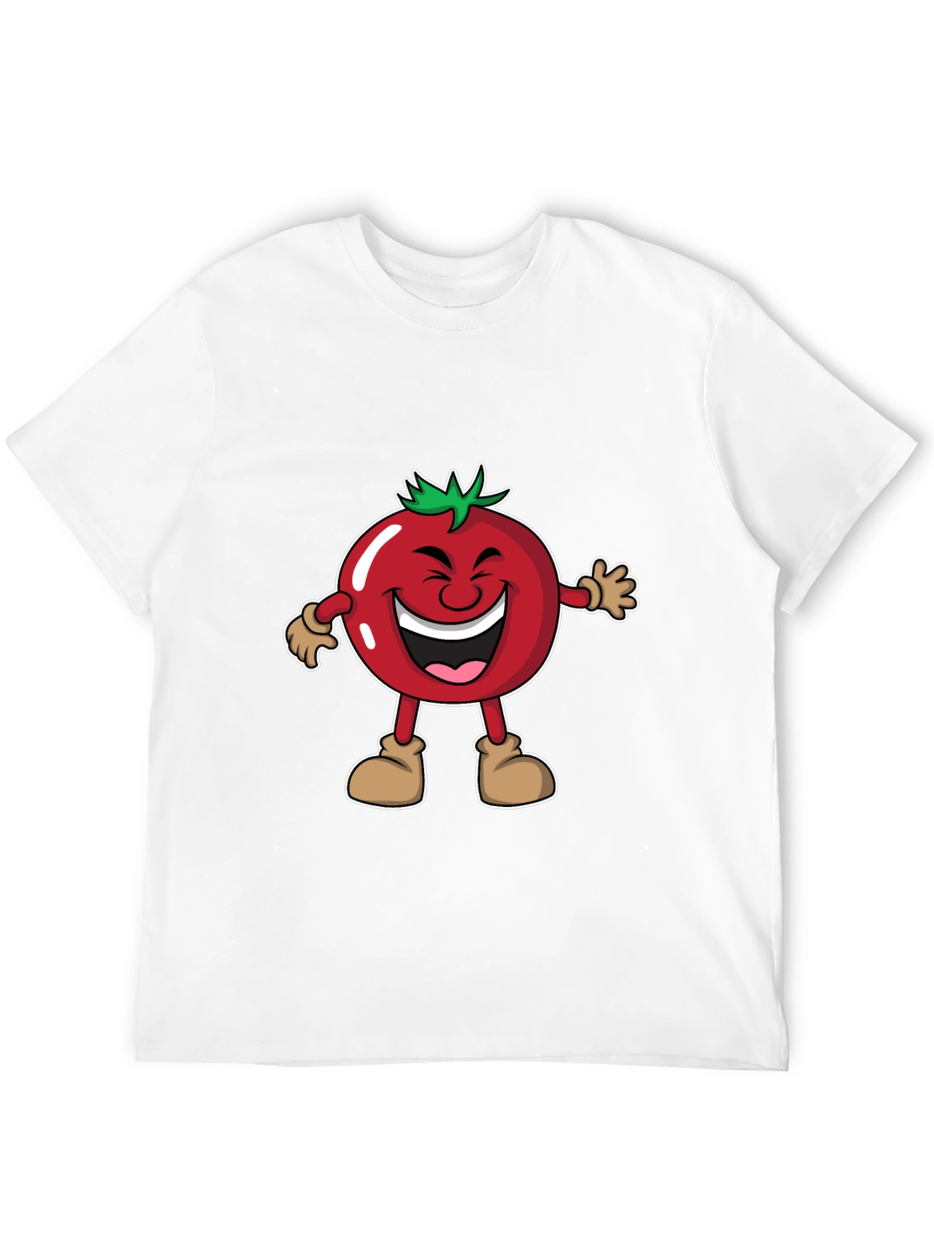 Tomato Cartoon Black T-Shirt