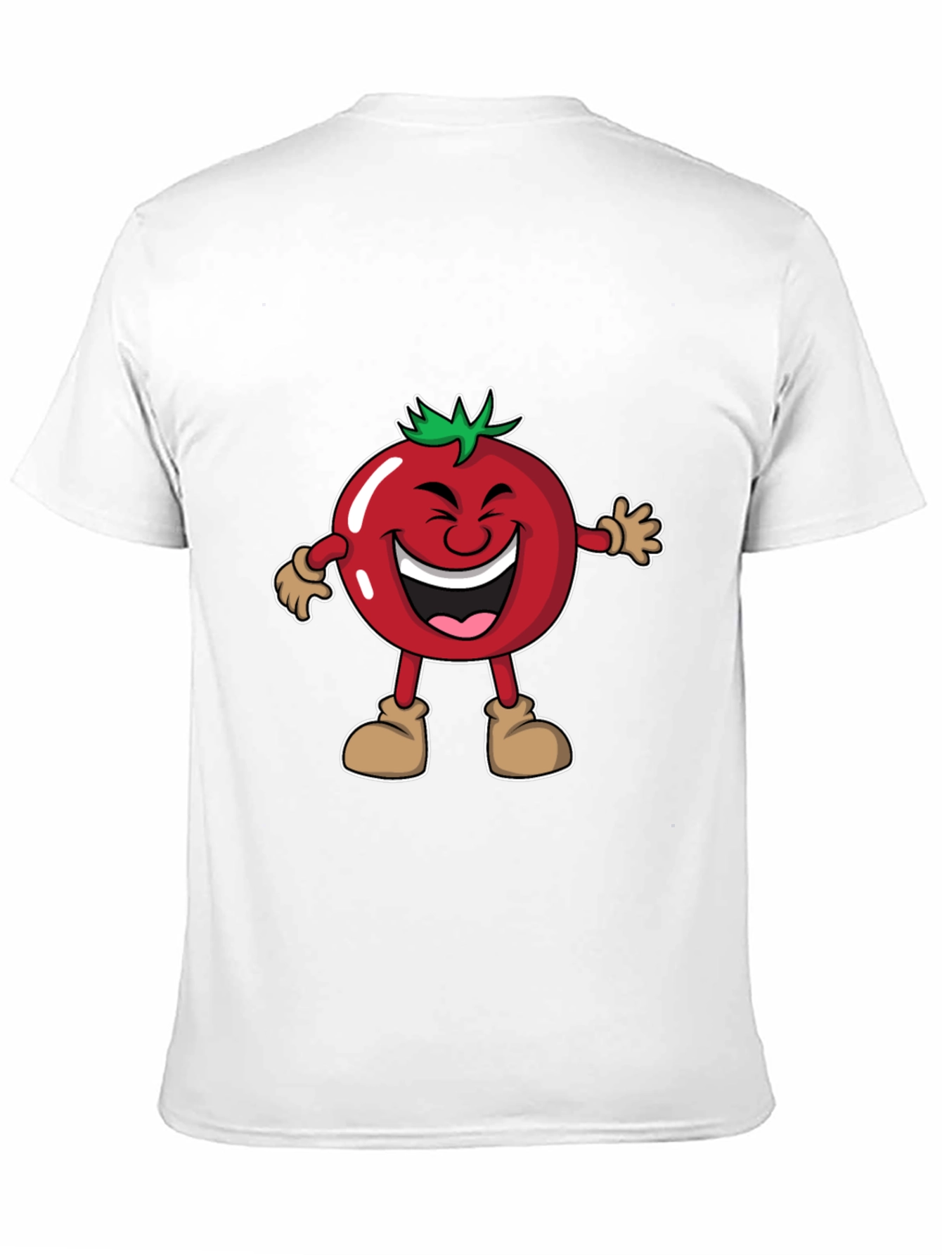Tomato Cartoon Black T-Shirt