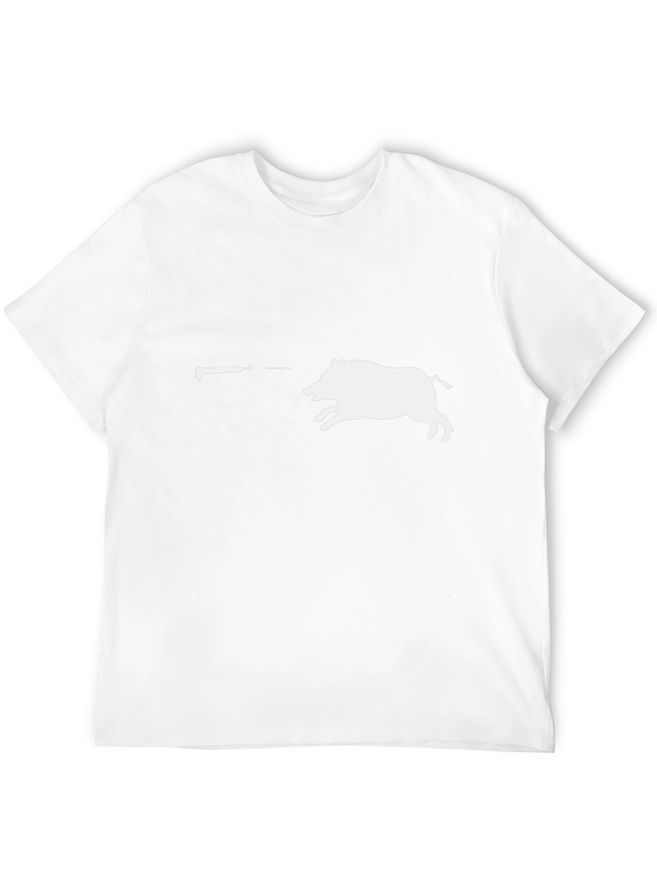 Wild Hog Hunting Graphic Tee - Black Cotton T-Shirt