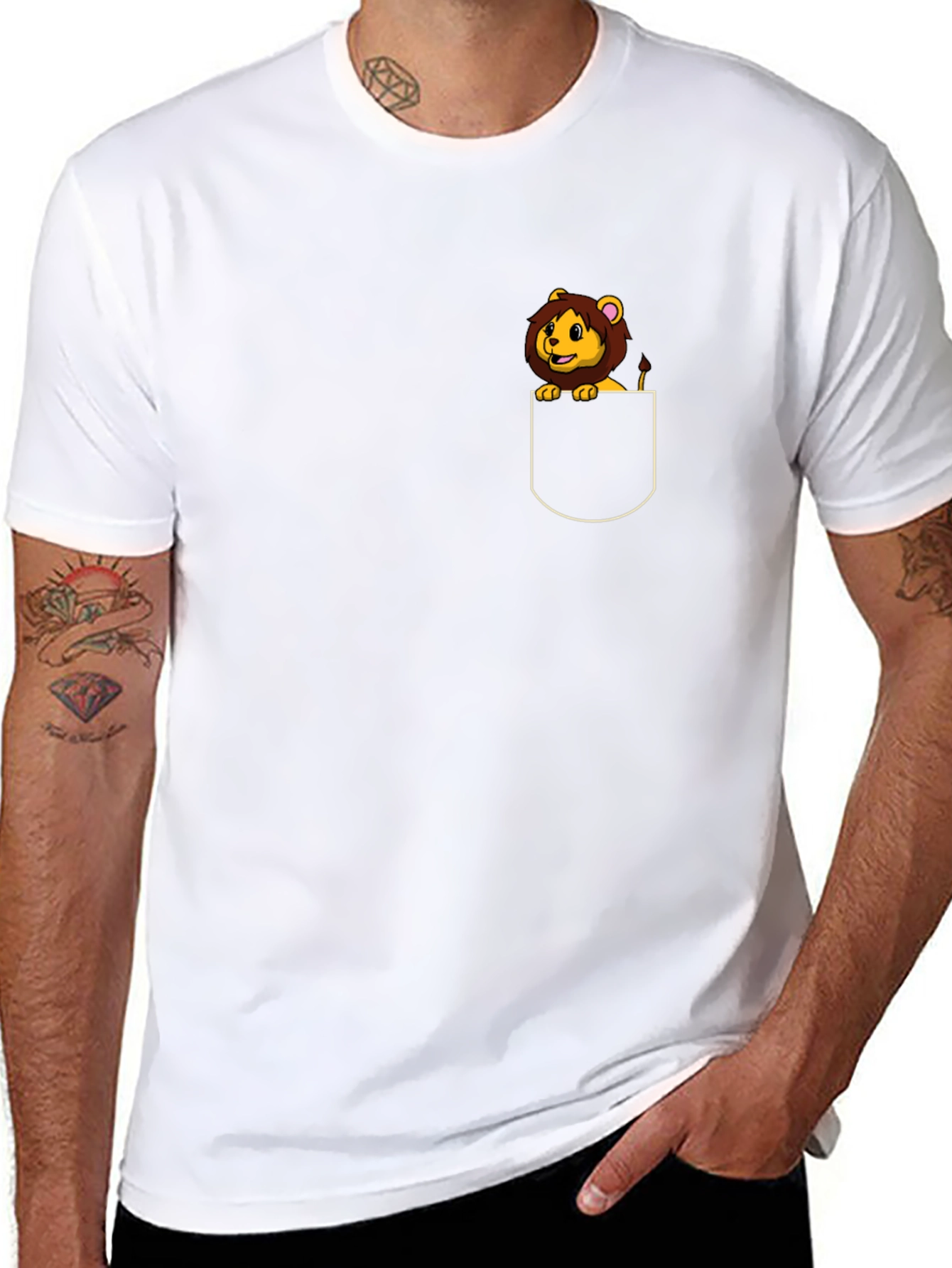 Lion Cub Pocket Tee - Fun & Stylish