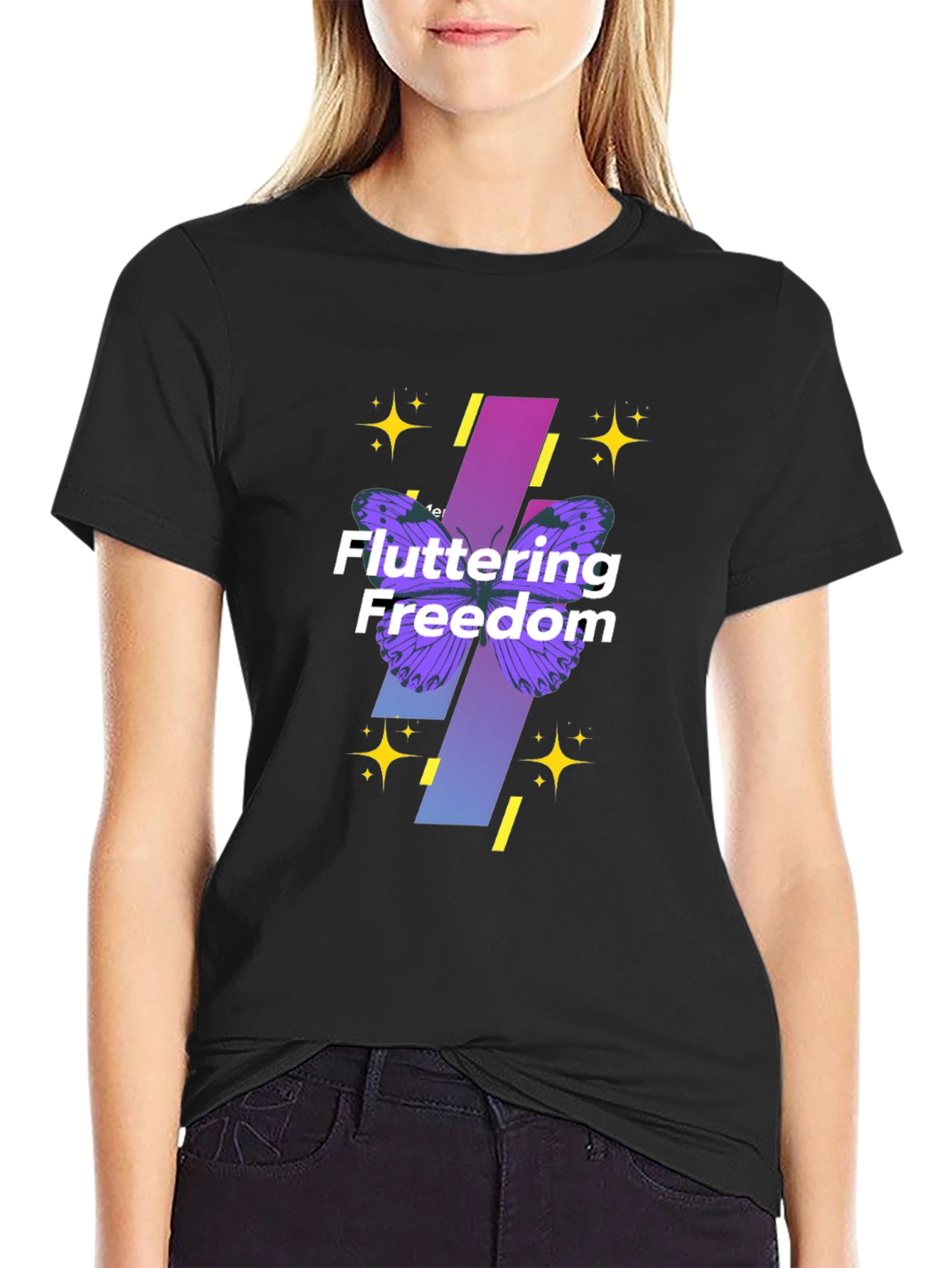 Fluttering Freedom Graphic T-Shirt