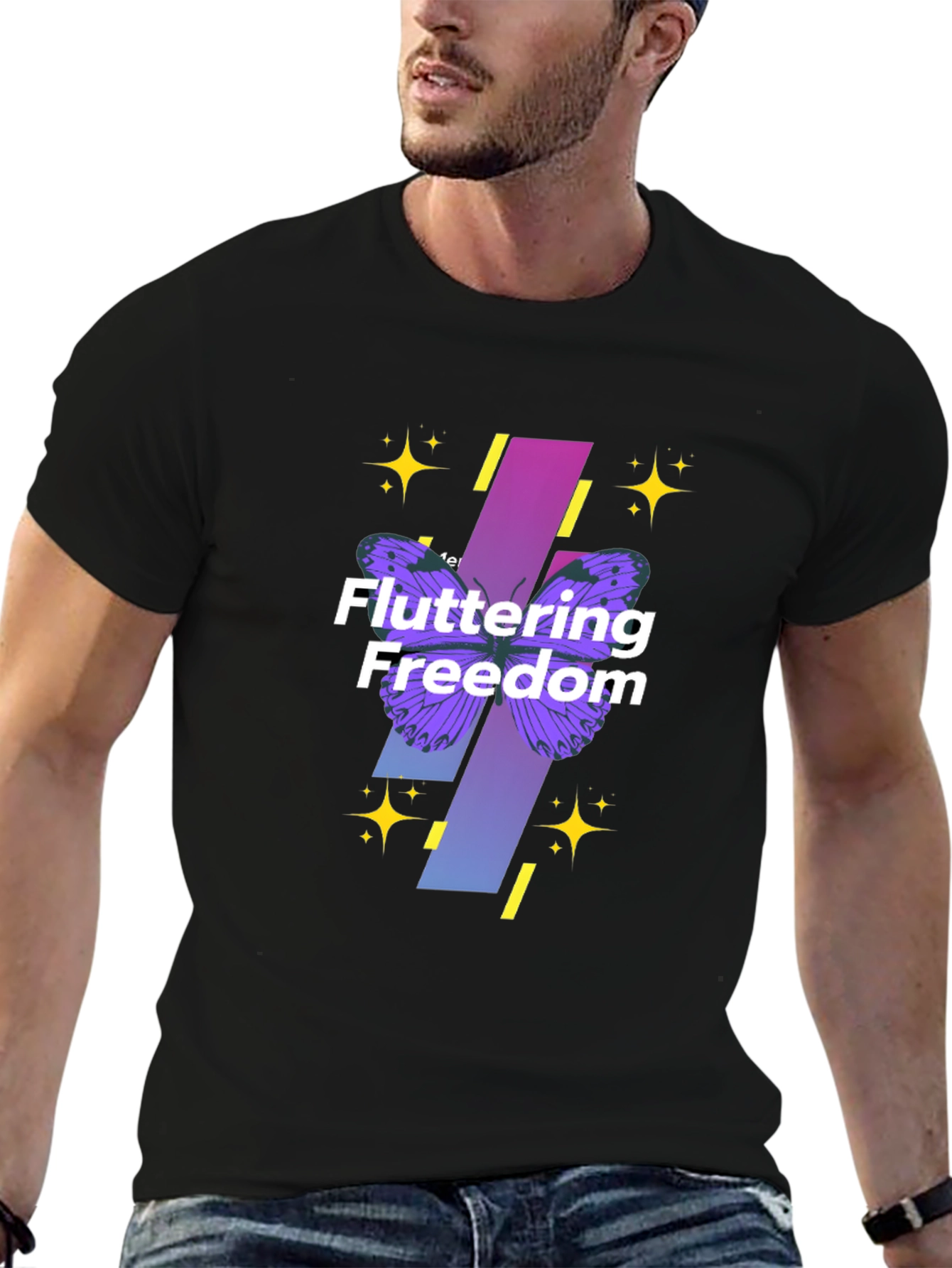 Fluttering Freedom Graphic T-Shirt