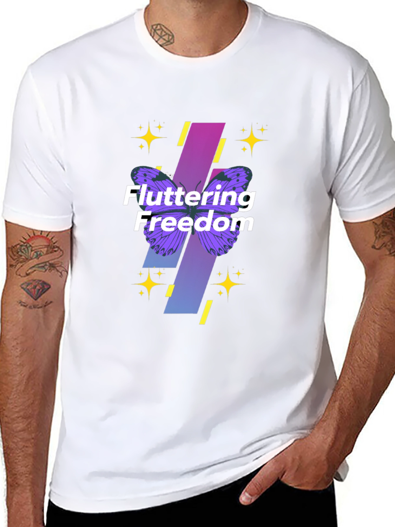 Fluttering Freedom Graphic T-Shirt