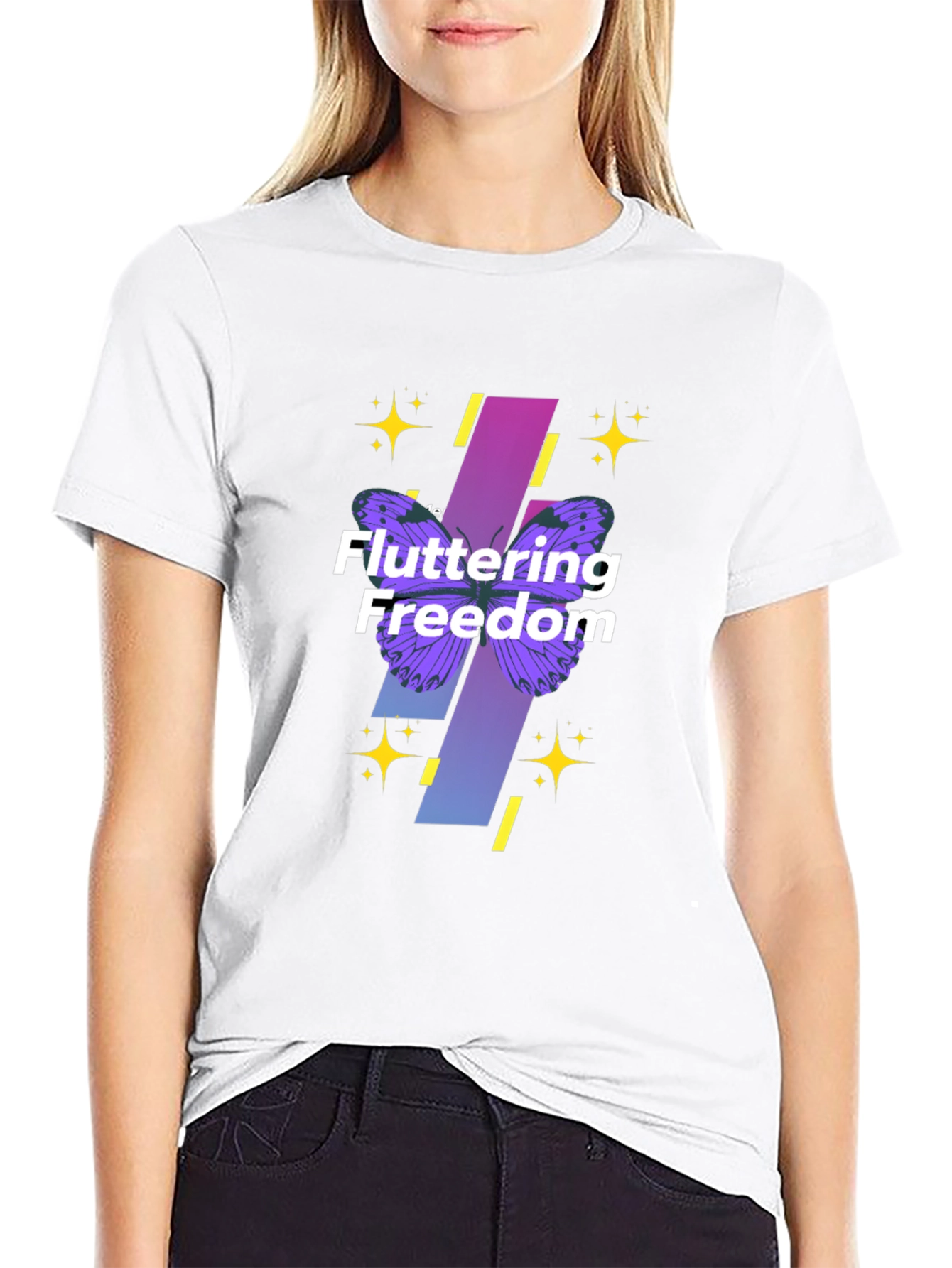 Fluttering Freedom Graphic T-Shirt