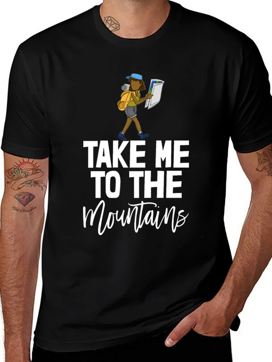 Take Me to the Mountains Black Graphic Tee