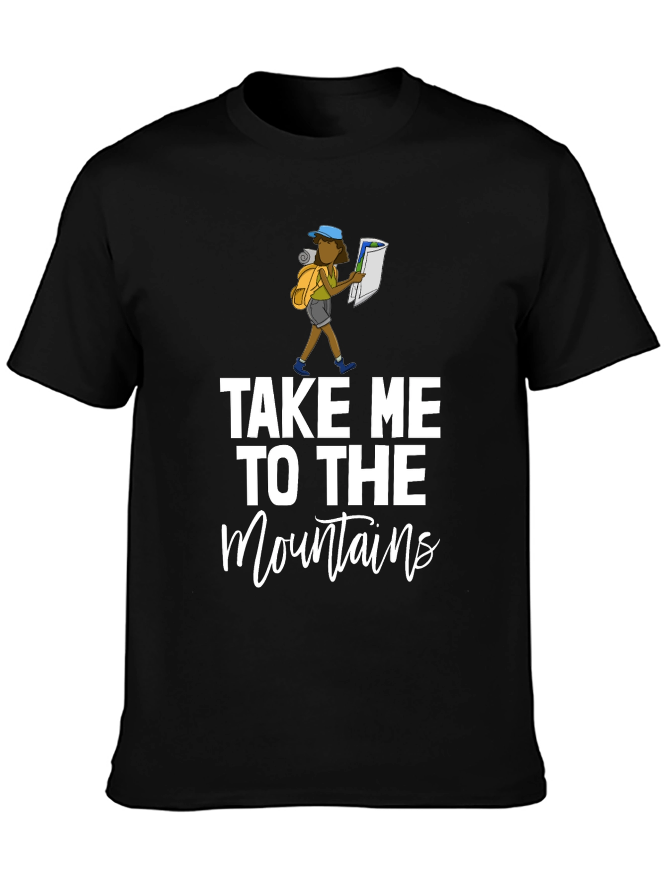 Take Me to the Mountains Black Graphic Tee