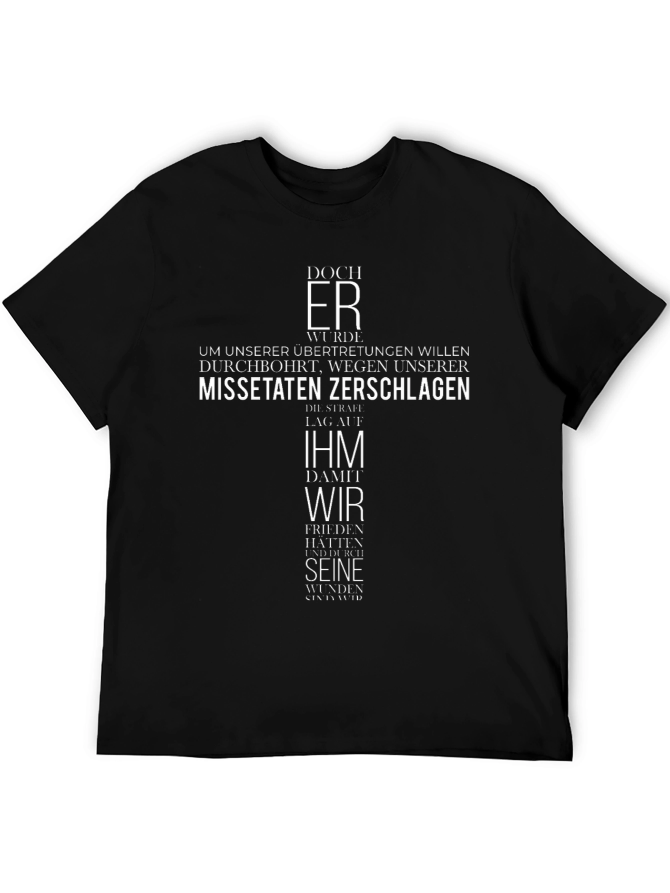 Faith-Inspired Graphic Tee - Doch Er Wurde Cross