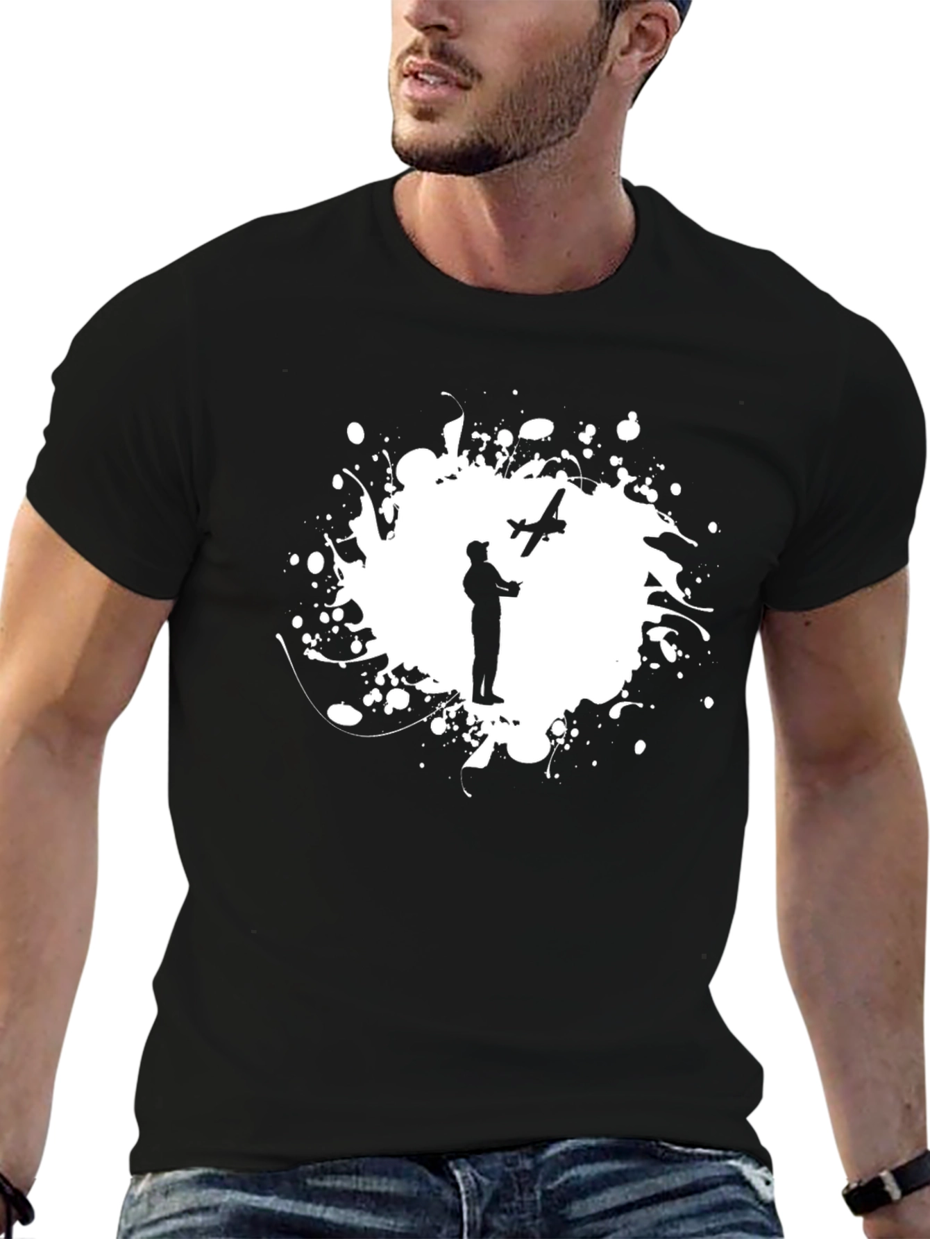 Pilot Plane Black T-Shirt - Aviation Apparel