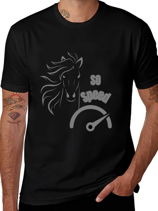 So Speed Horse T-Shirt - Black Stylish Tee