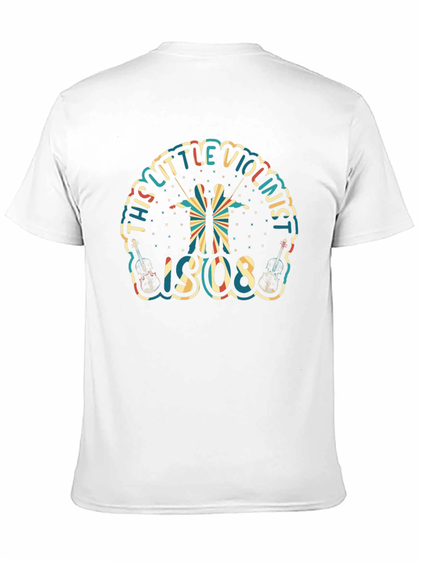 Little Violinist Graphic Tee - Black Crew Neck