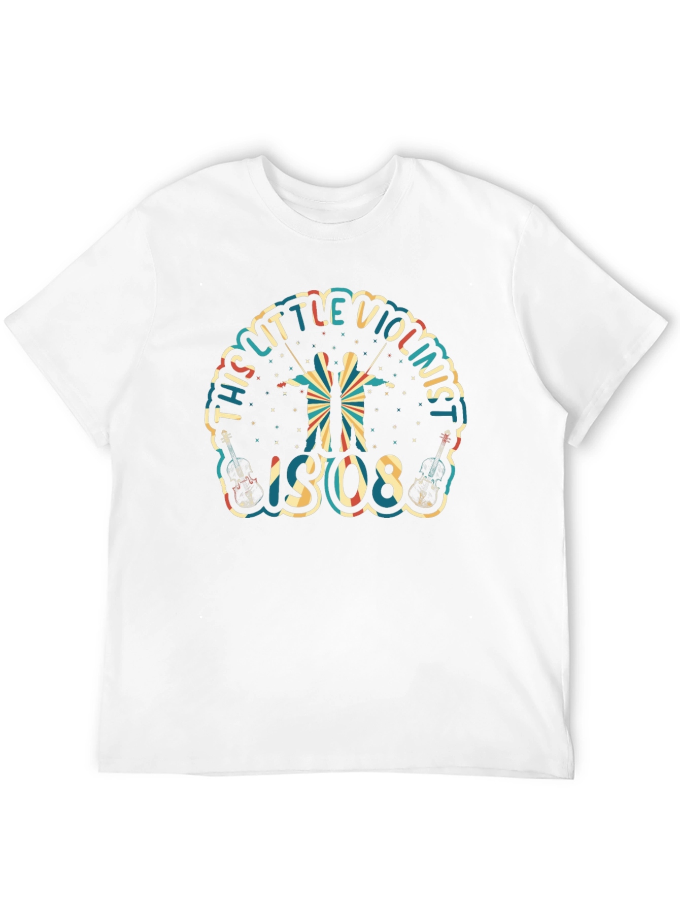 Little Violinist Graphic Tee - Black Crew Neck