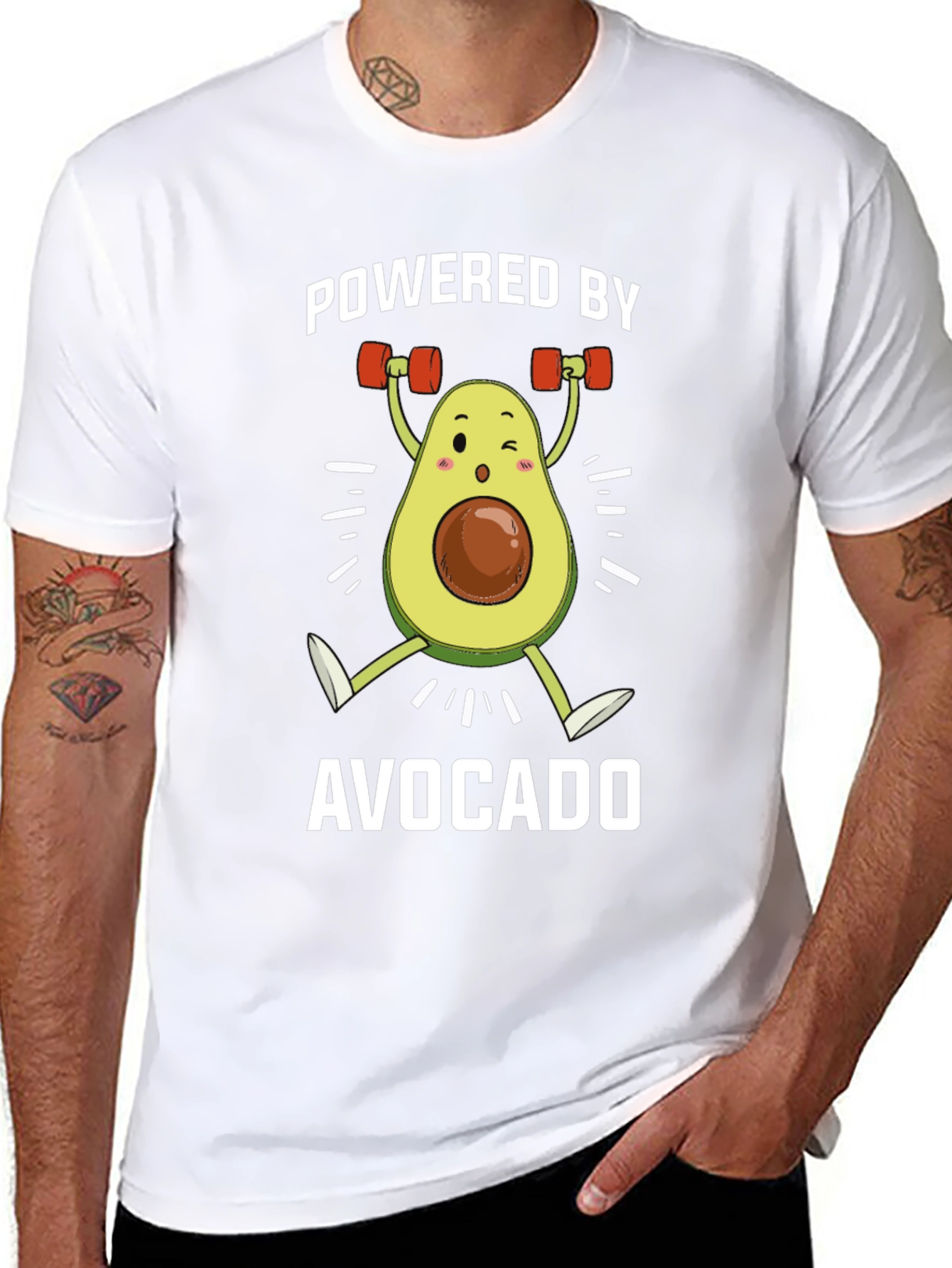 Powered by Avocado Black T-Shirt