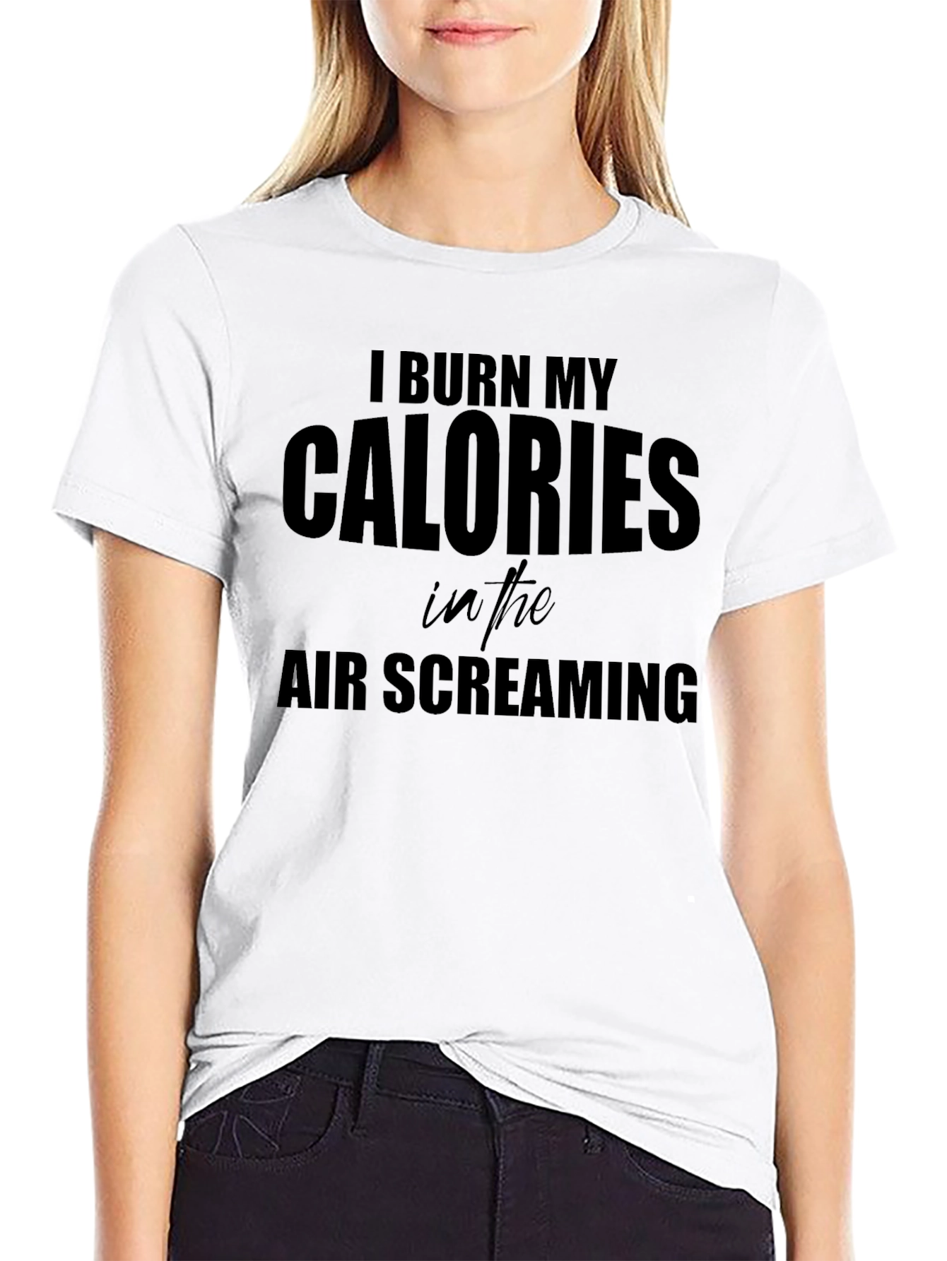 I Burn My Calories Screaming T-Shirt - Black