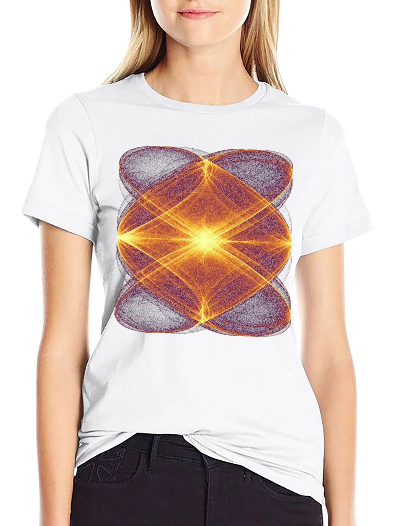 Abstract Geometric Black T-Shirt