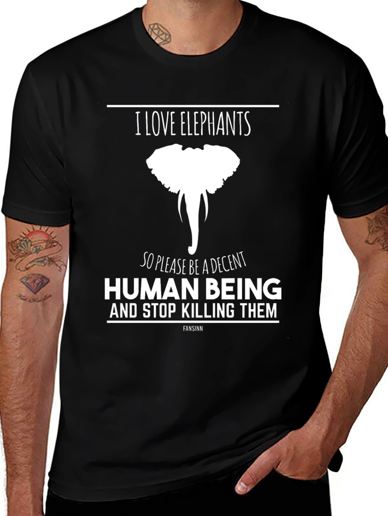 I Love Elephants Graphic Tee - Save the Elephants!
