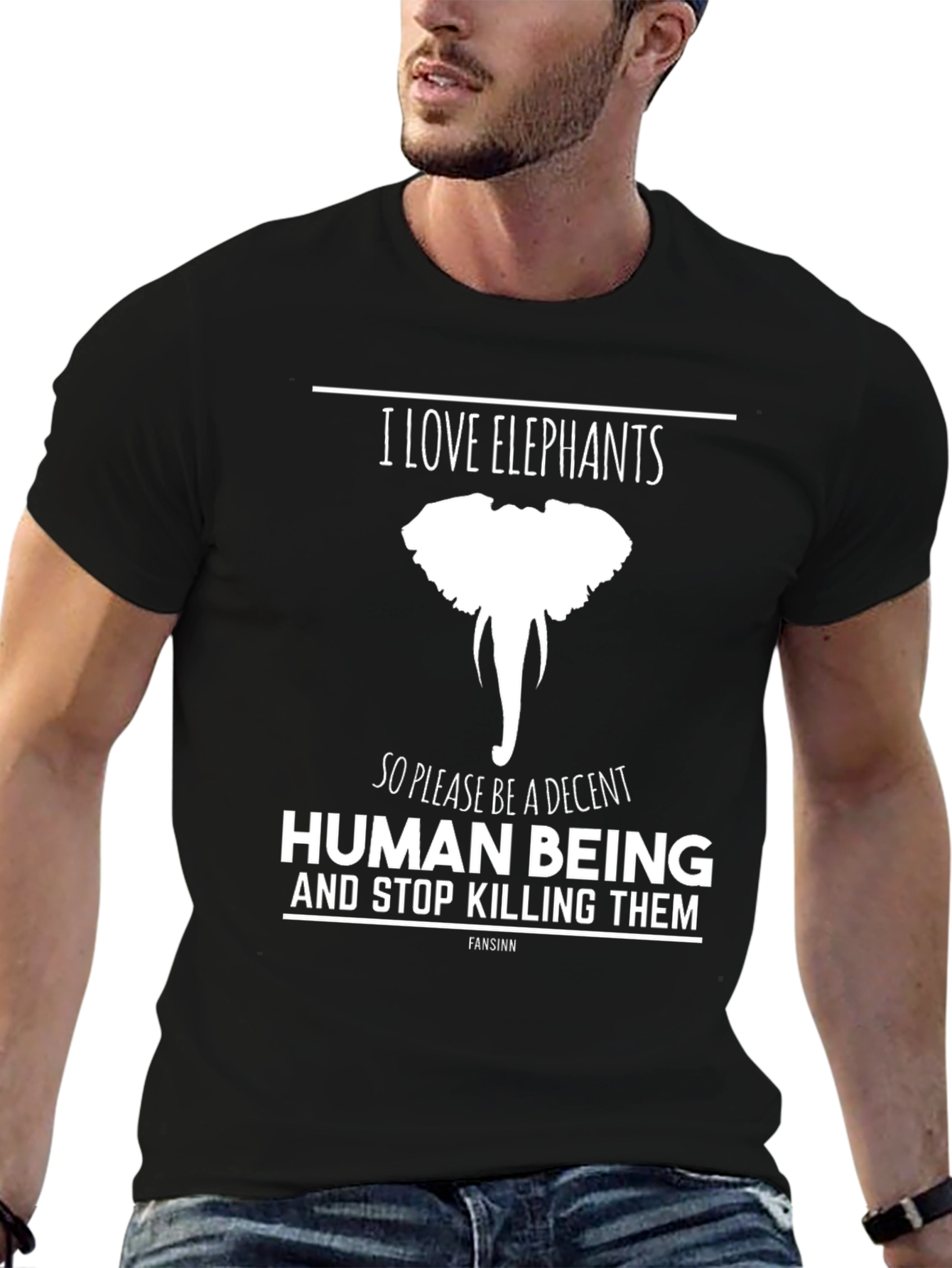 I Love Elephants Graphic Tee - Save the Elephants!