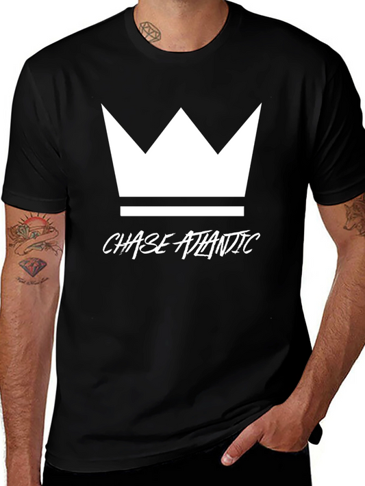 Chase Atlantic Crown Graphic Tee - Stylish Black Cotton T-Shirt