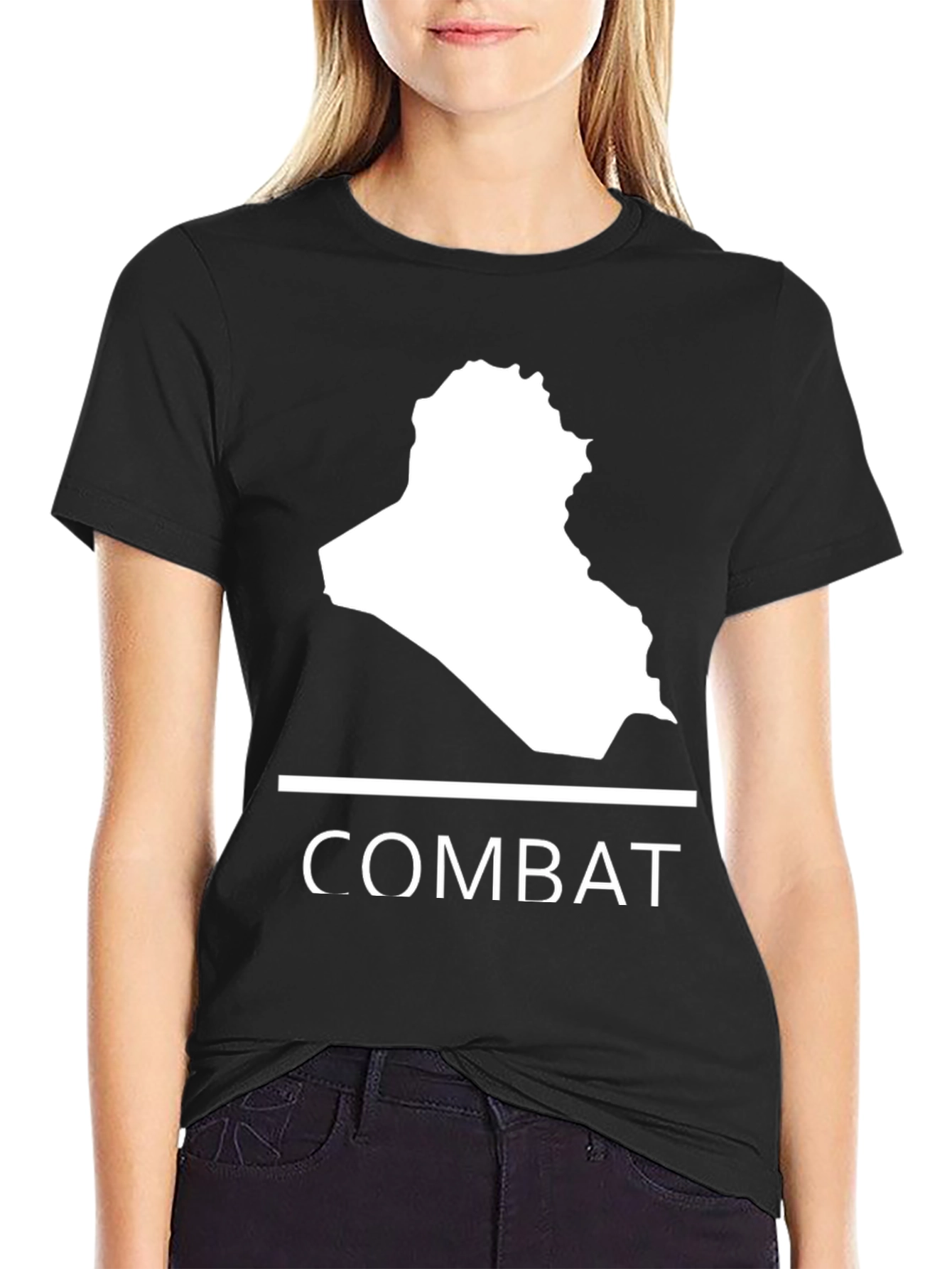 Combat Iraq Map Graphic T-Shirt - Mens