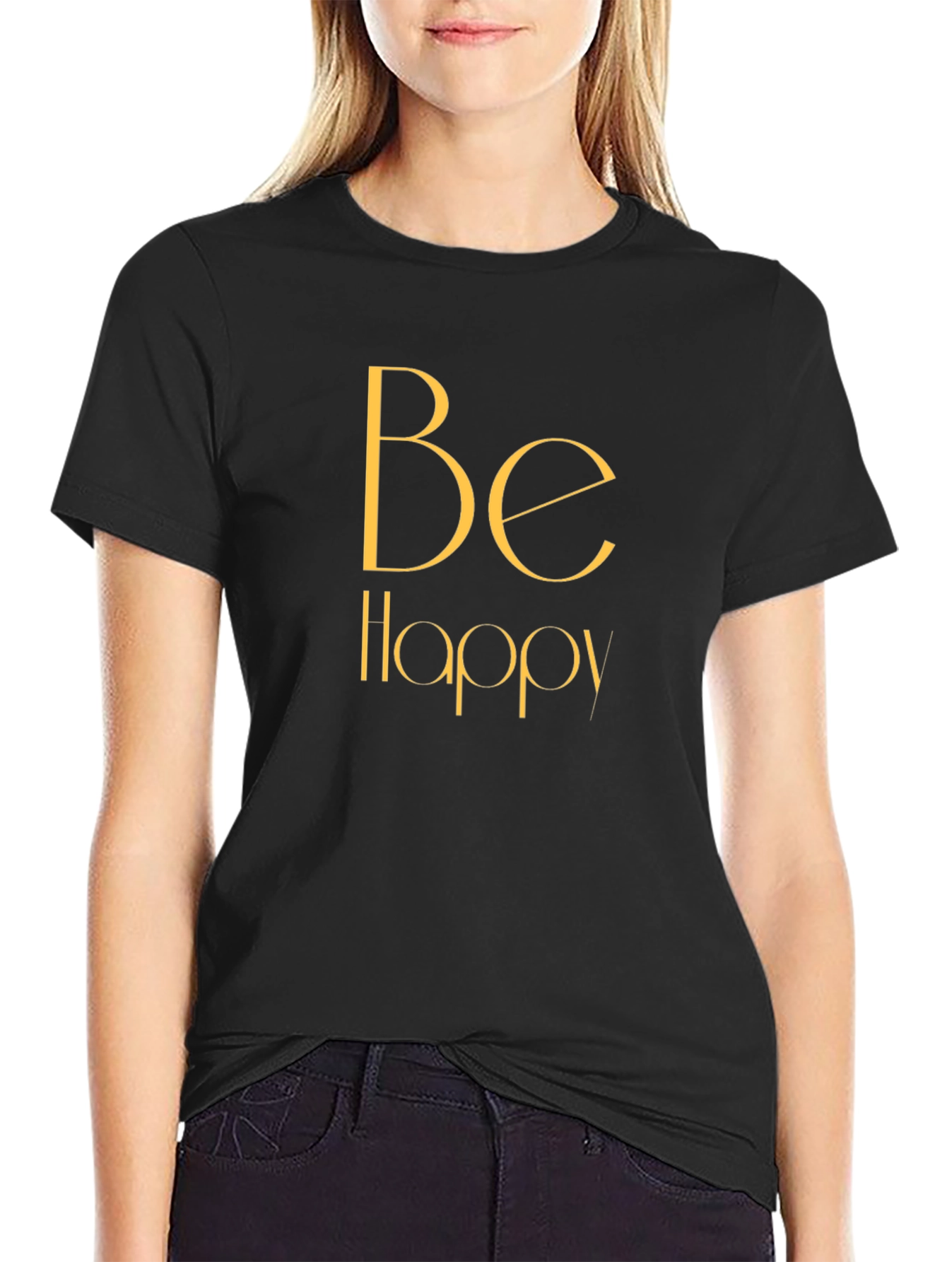 Be Happy Graphic T-Shirt - Casual Comfort