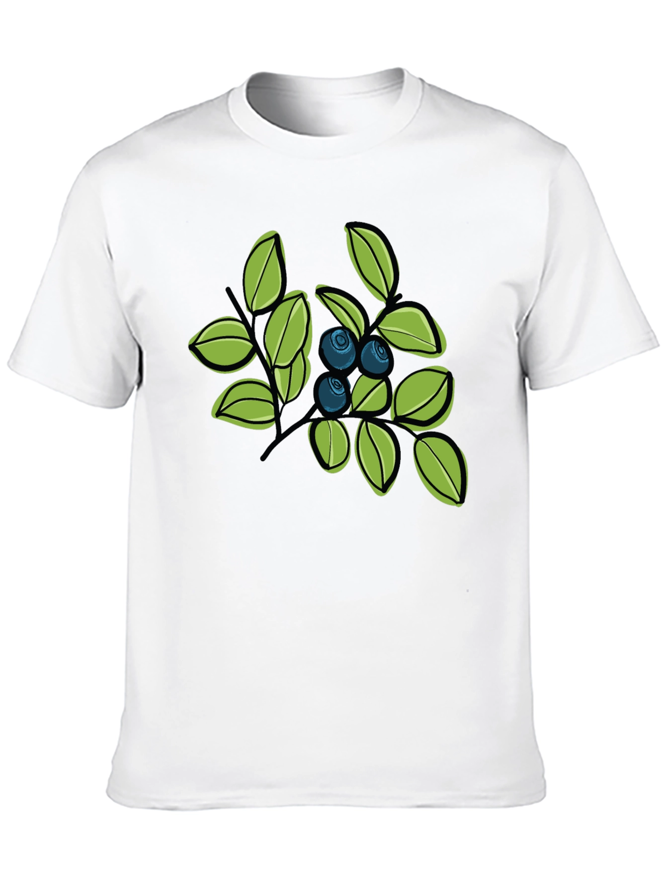 Blueberry Branch Graphic Tee - Stylish Casual Wear