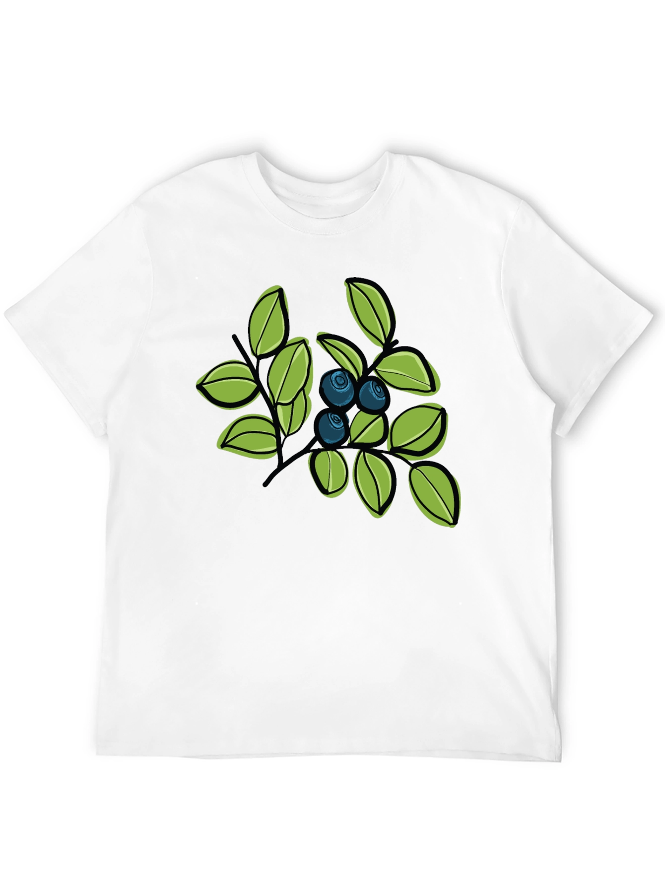Blueberry Branch Graphic Tee - Stylish Casual Wear