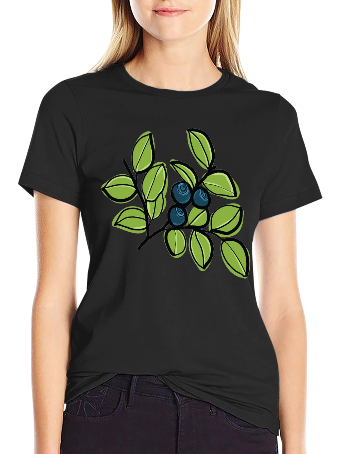 Blueberry Branch Graphic Tee - Stylish Casual Wear