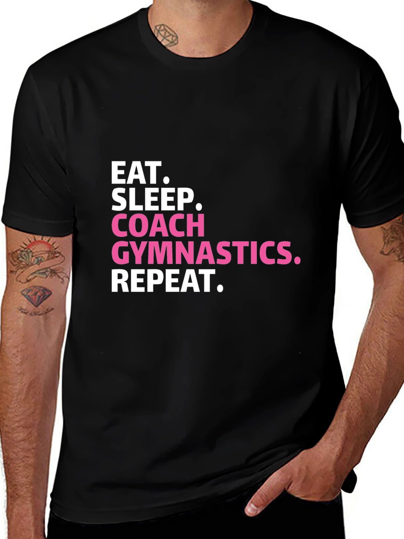 Eat Sleep Coach Gymnastics Repeat T-Shirt