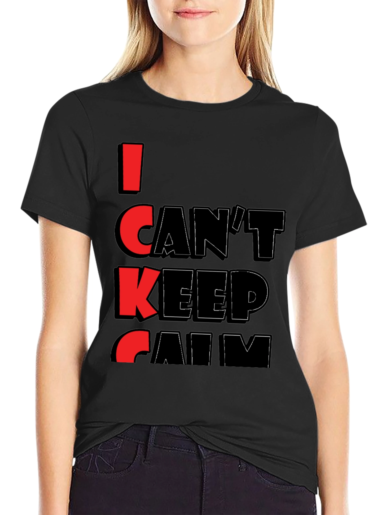 I Cant Keep Calm Graphic Tee - Black T-Shirt