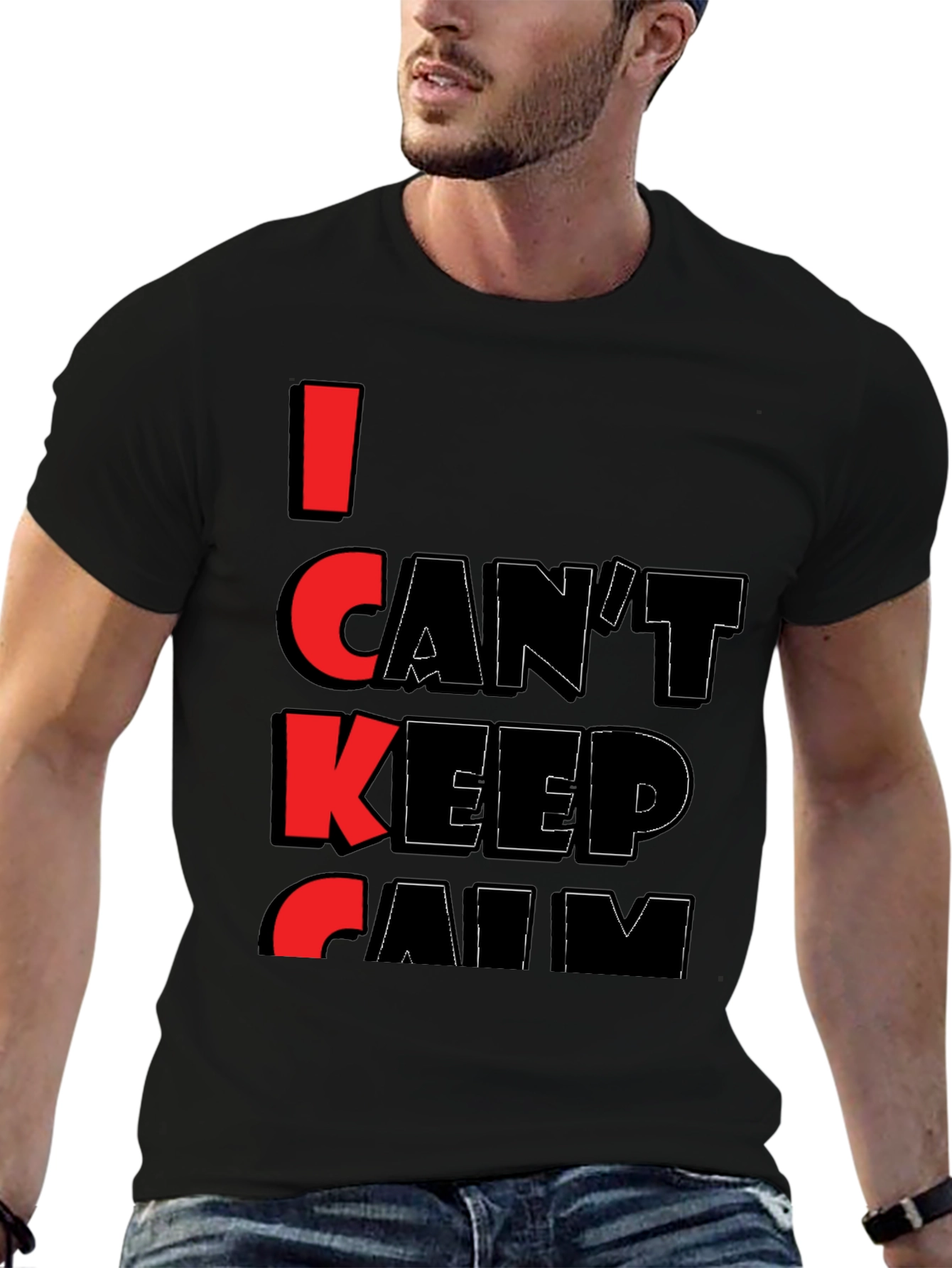 I Cant Keep Calm Graphic Tee - Black T-Shirt