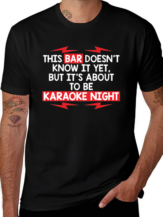 Karaoke Night T-Shirt Funny Bar Sing Tee