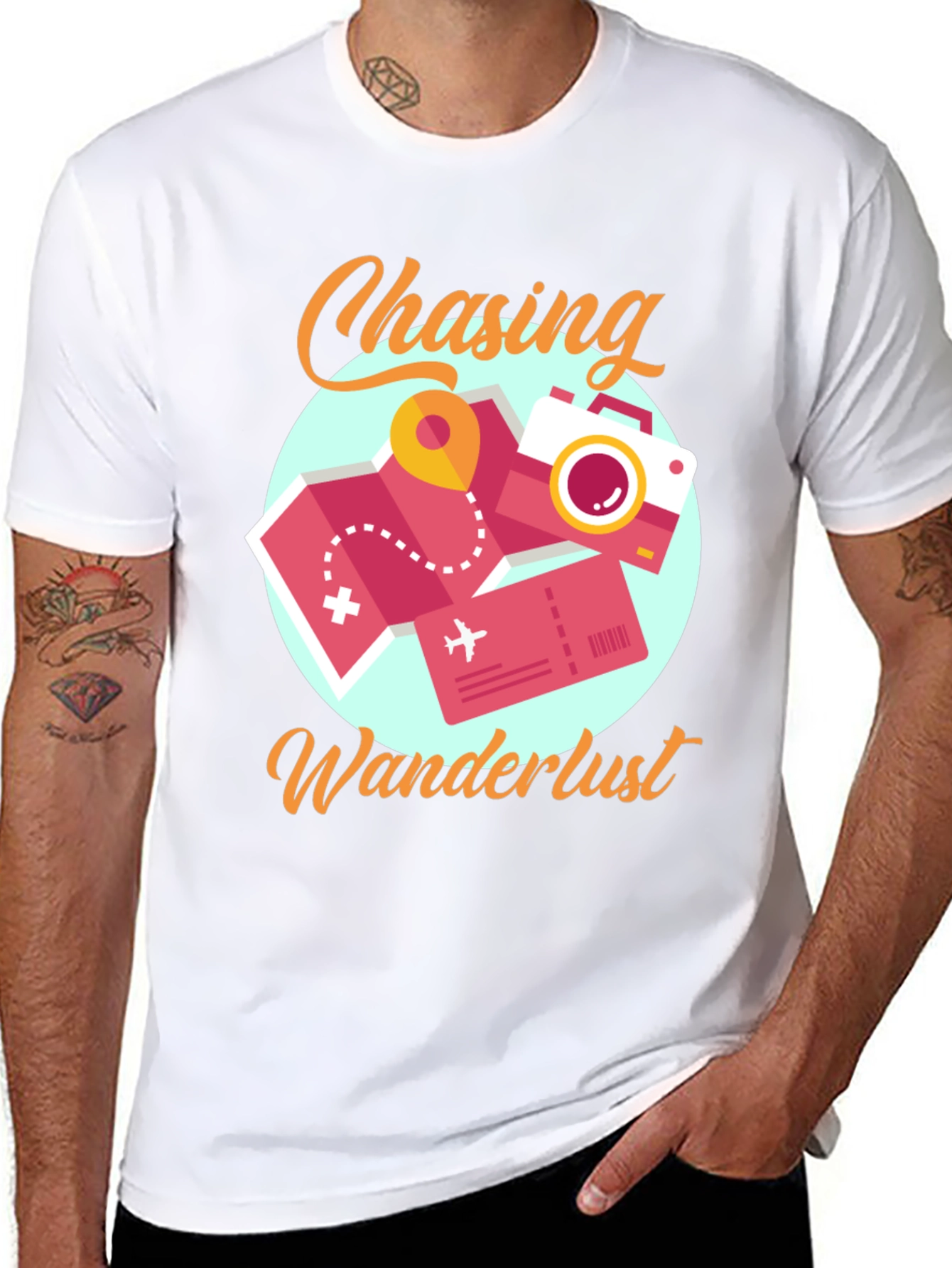 Chasing Wanderlust Graphic Tee - Travel T-Shirt