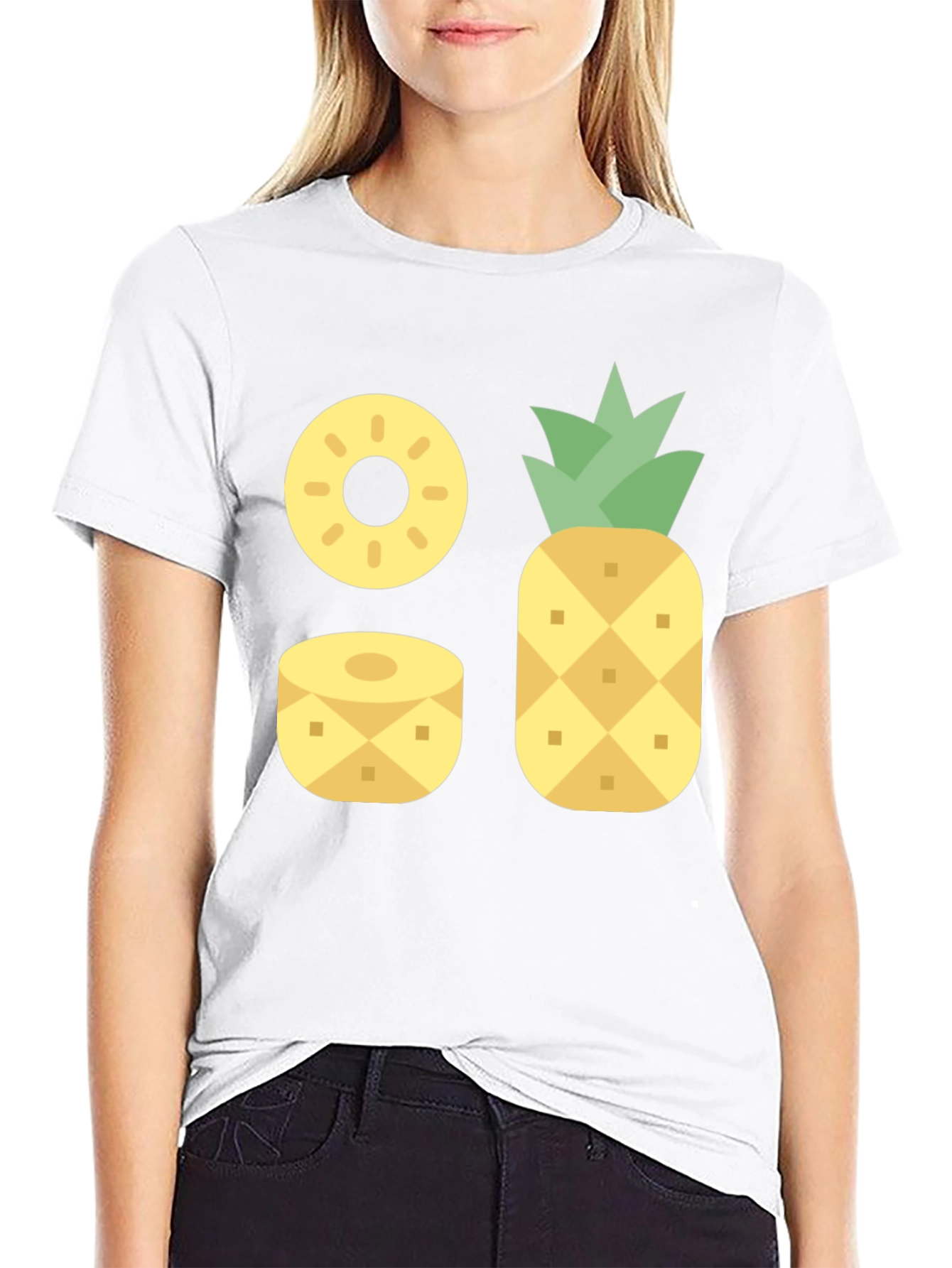 Pineapple Graphic Black T-Shirt