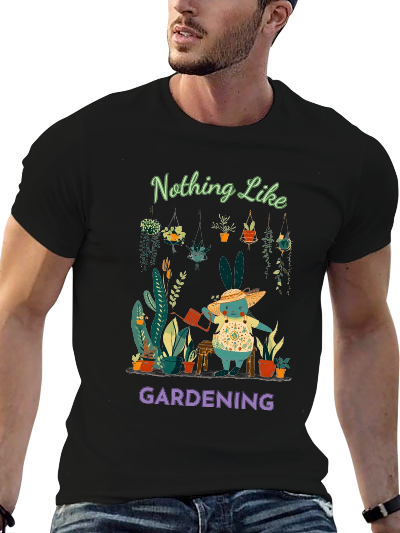 Gardening Bunny T-Shirt: Nothing Like Gardening