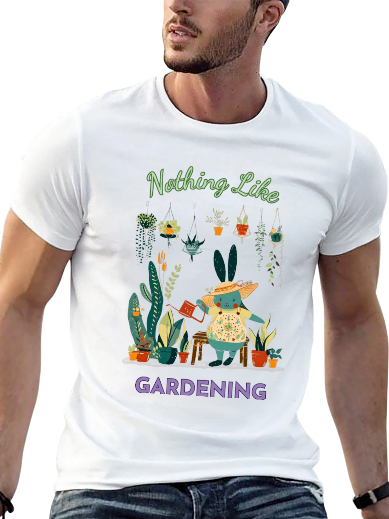 Gardening Bunny T-Shirt: Nothing Like Gardening